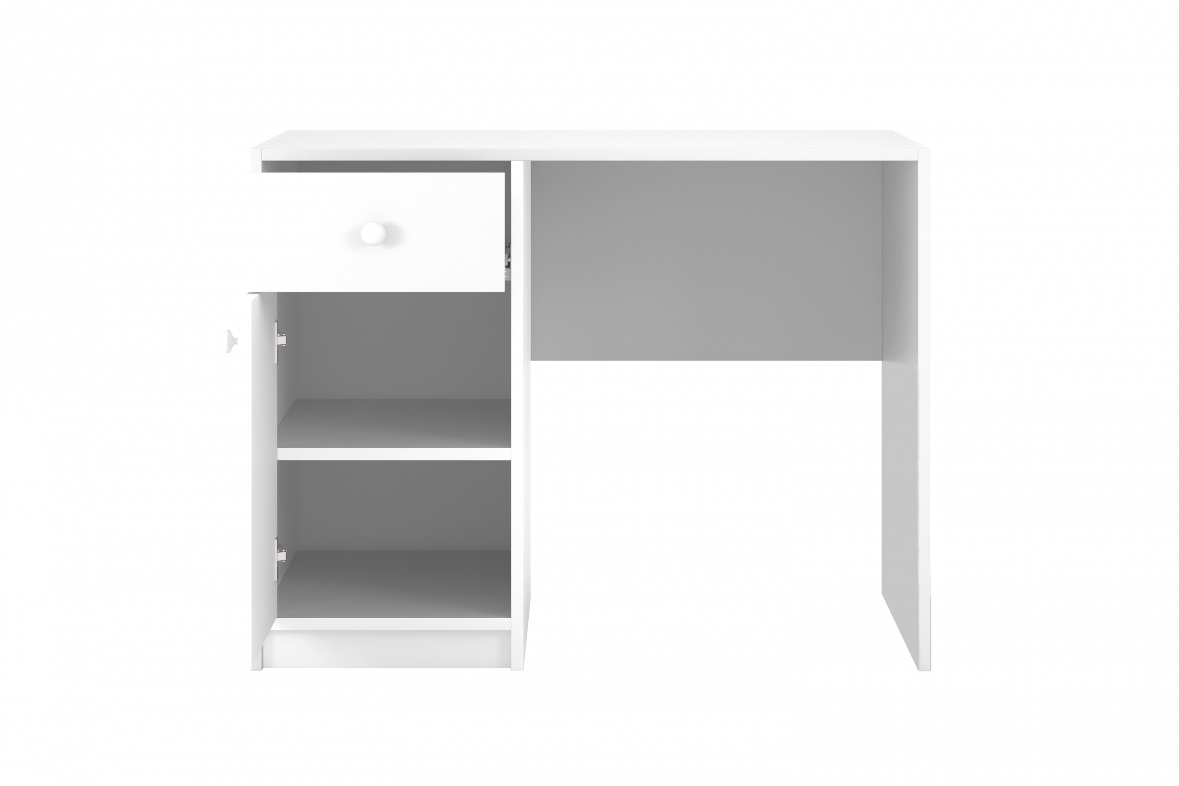 Detský písací stôl Bonzo 100 cm so zásuvkou - biela Písací stôl dzieciece Bonzo 100 cm z szuflada - Biely