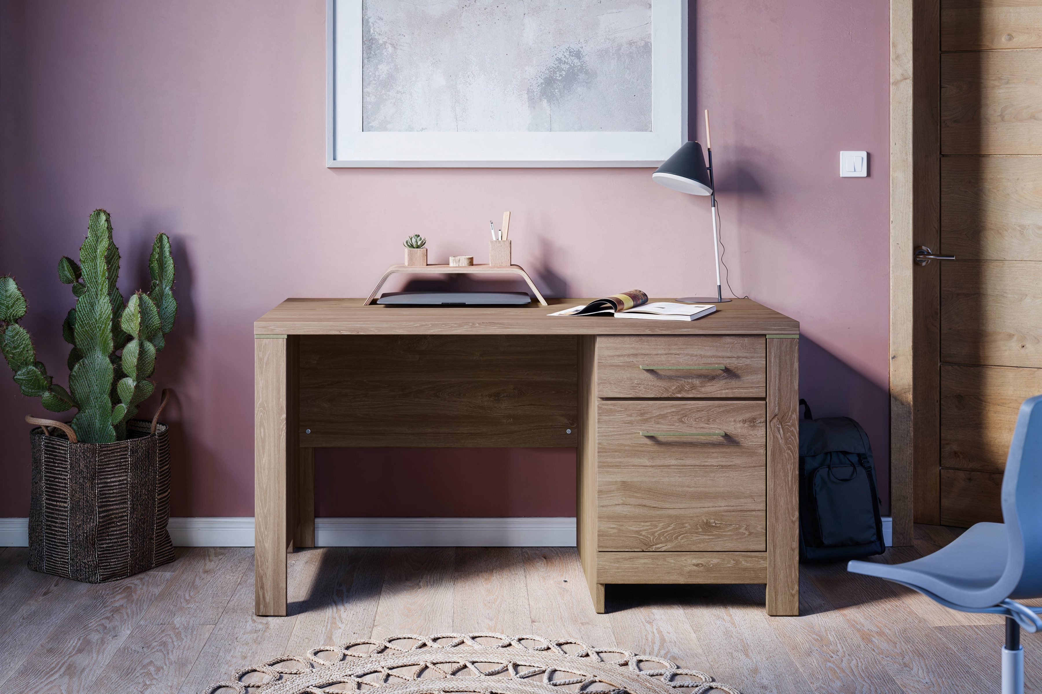 Písací stôl German so zásuvkou 140 cm - dub stirling Písací stôl German z szuflada 140 cm - Dub stirling