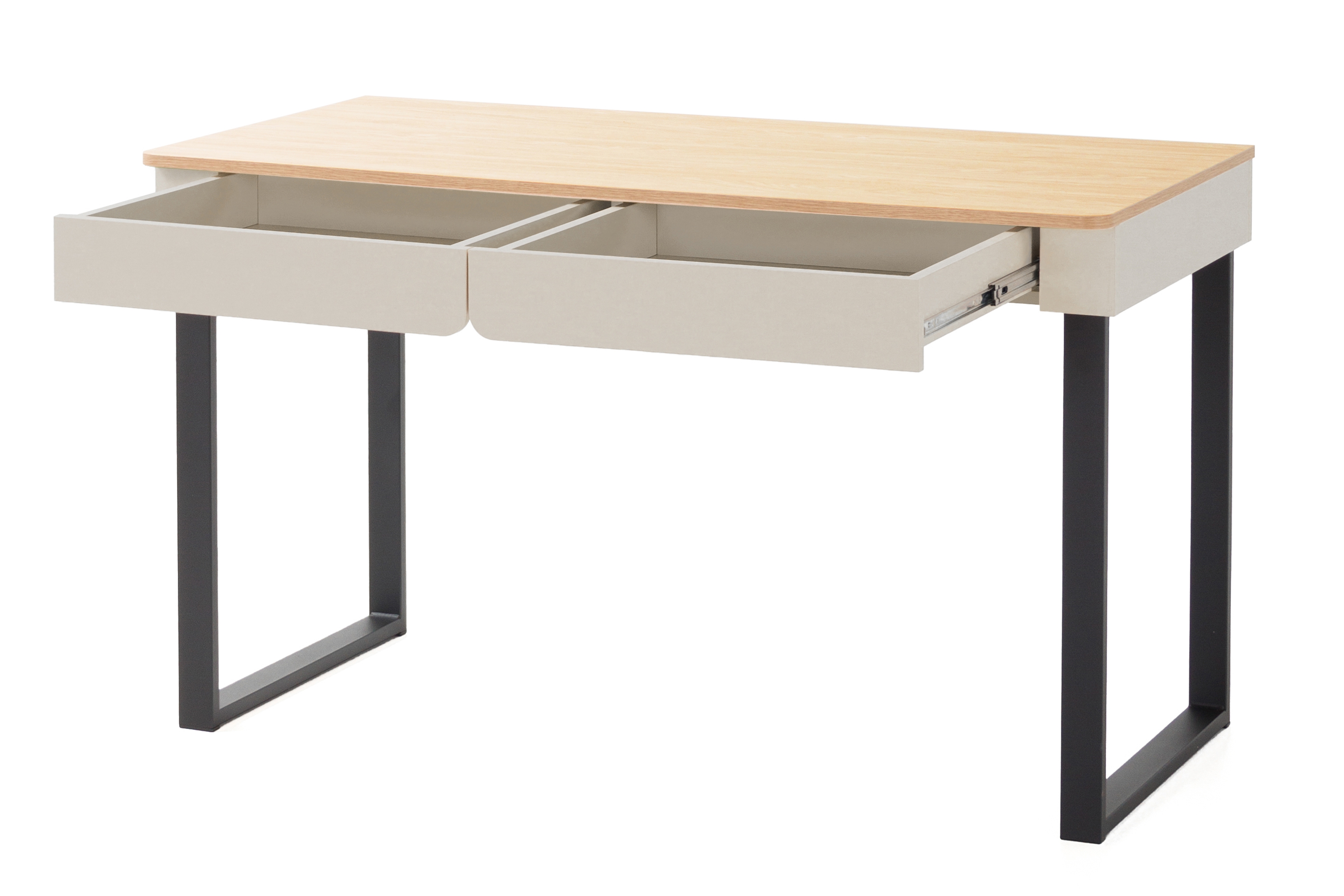 Psací stůl Luca 125 cm se zásuvkami - bez Pískový / dub olejowany psací stůl Luca 11 se zásuvkami 125 cm - bez Pískový / dub olejowany