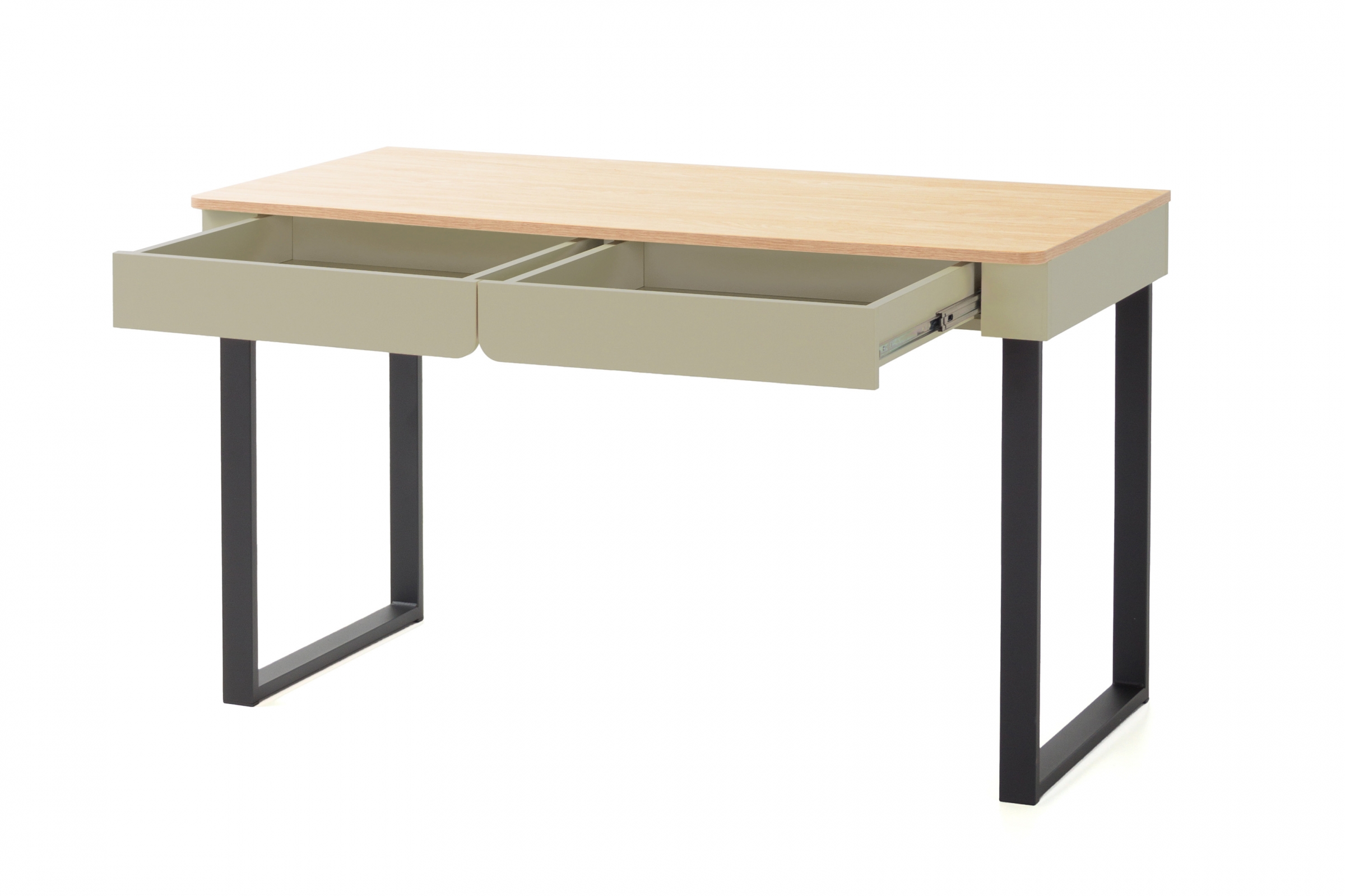 Písací stôl Luca 125 cm - eukayiptus / dub baltic dune Písací stôl Luca 11 so zásuvkami 125 cm - eukaliptus / Dub baltic dune