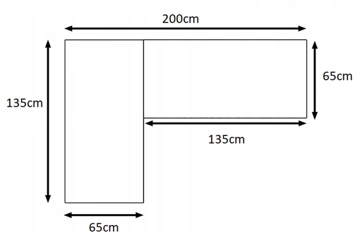 Rohový psací stůl Verin 200 cm na kovovém podstavci se zadní deskou, levý - černý psací stůl narozne Verin 200 cm na kovové podstavě z blendami lewe - Černý