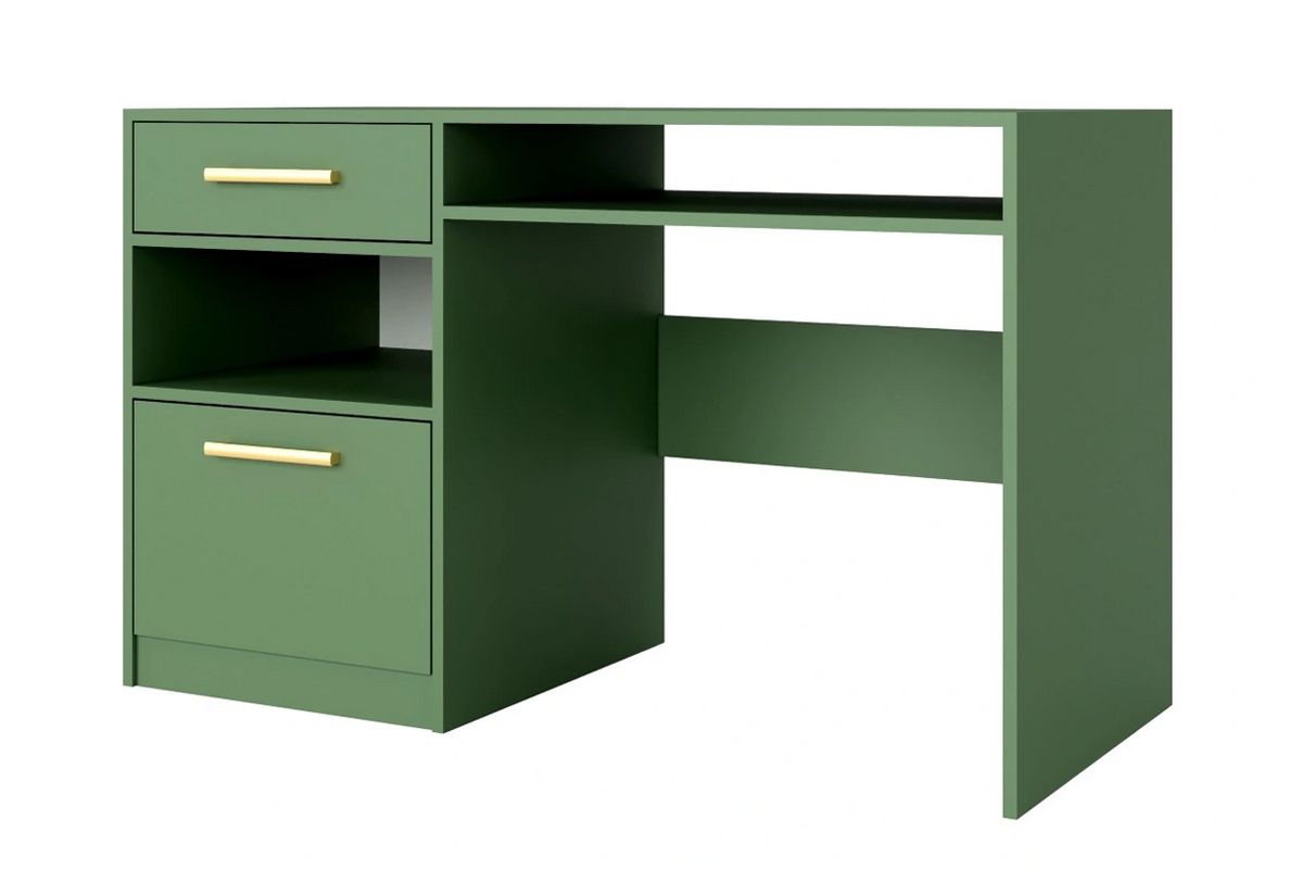 Písací stôl Bali 125 cm - fľaškovo zelená Zelené Písací stôl 