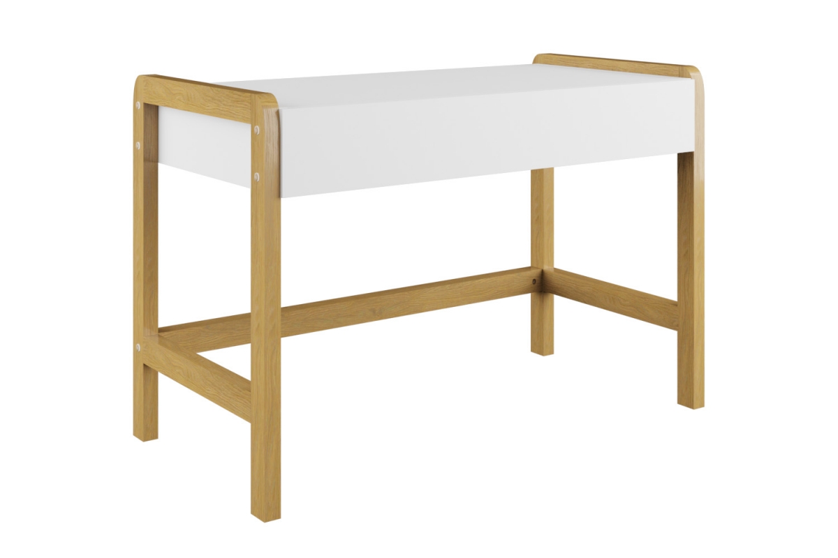 Detský písací stôl Silia 100 cm so zásuvkou - alpská biela / dub Písací stôl Silia 100 cm z szuflada - Biela alpejska / Dub