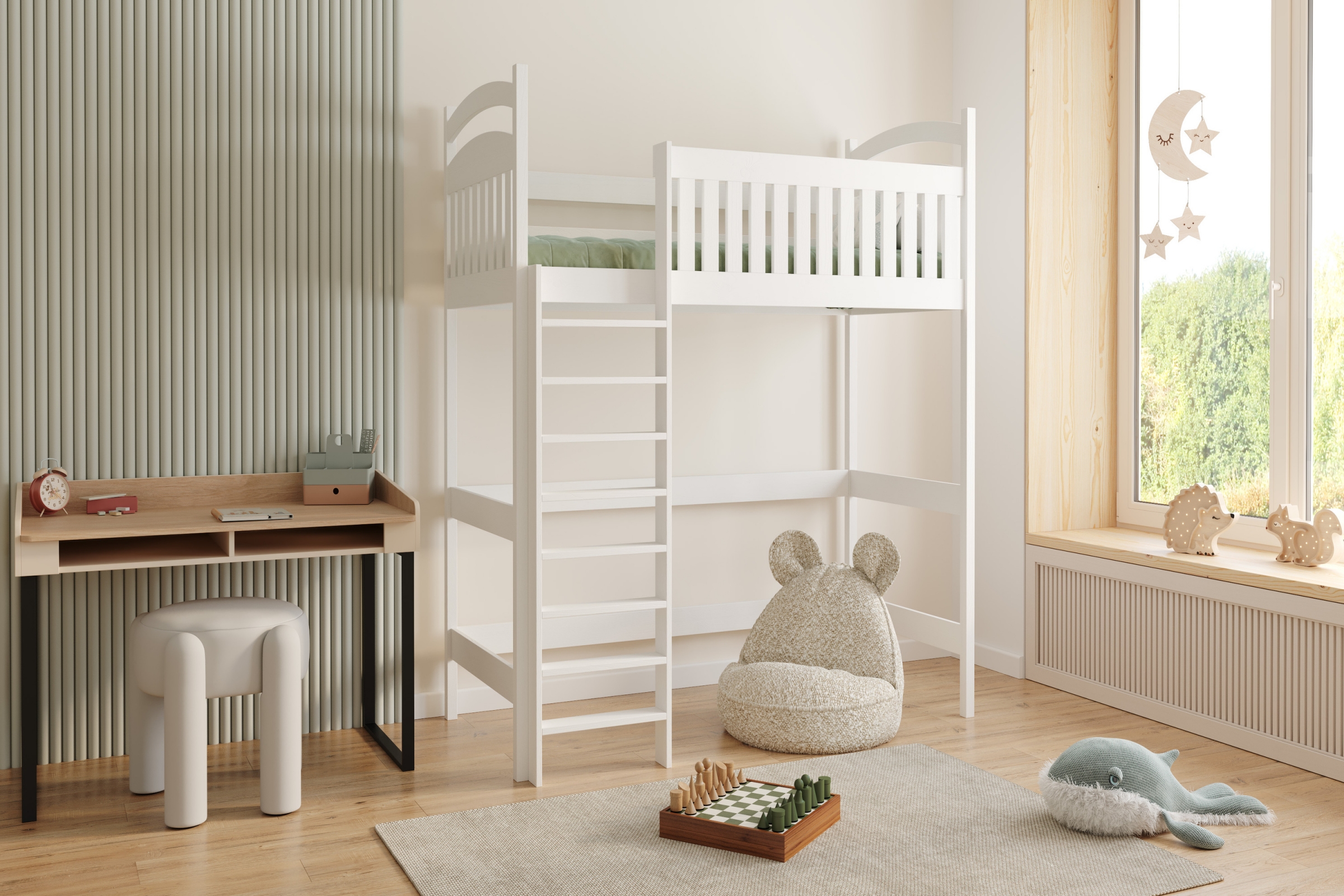 Psací stůl Alessio 125 cm - béžová Pískový / dub olejowany psací stůl Wodi 125 cm - béžová Pískový / dub olejowany