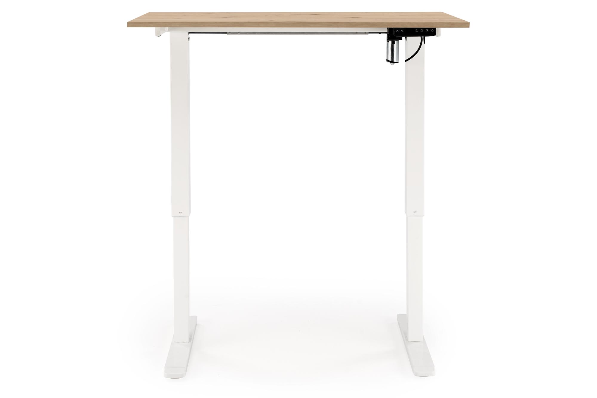 Písací stôl výškovo nastaviteľný B53 - 105x56 cm - Dub zlaté / Biely Písací stôl z regulacja wysokosci b53 - 105x56 cm - Dub zlaté / Biely