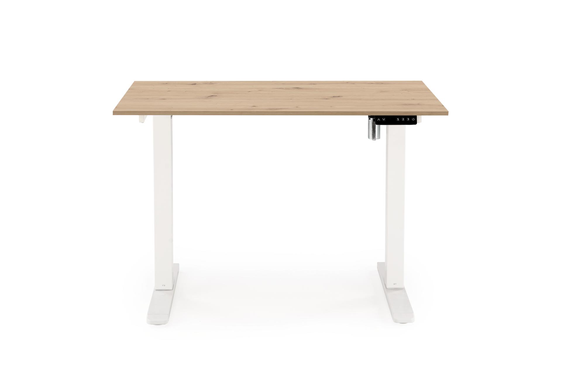 Písací stôl výškovo nastaviteľný B53 - 105x56 cm - Dub zlaté / Biely Písací stôl z regulacja wysokosci b53 - 105x56 cm - Dub zlaté / Biely