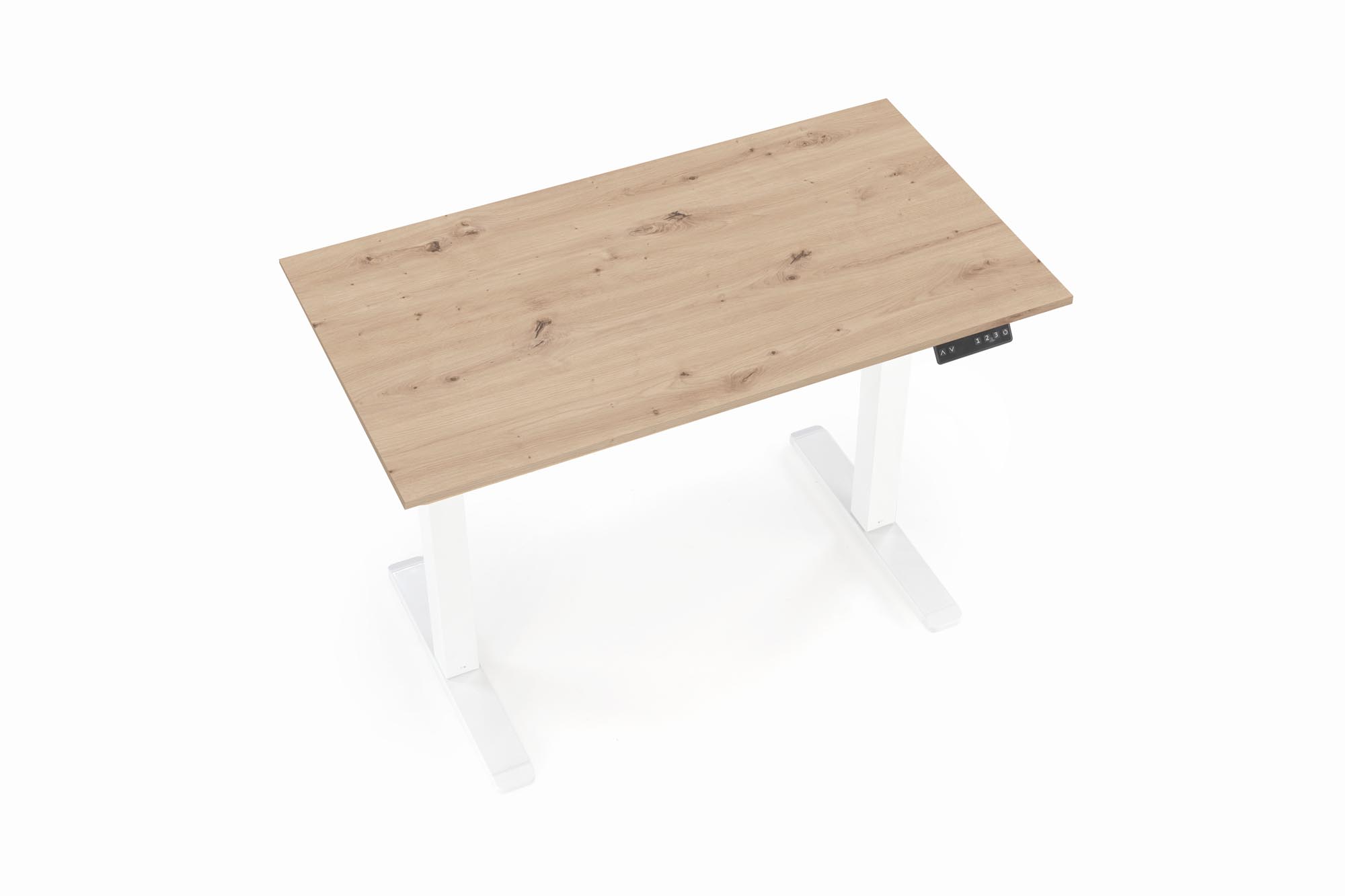 Písací stôl výškovo nastaviteľný B53 - 105x56 cm - Dub zlaté / Biely Písací stôl z regulacja wysokosci b53 - 105x56 cm - Dub zlaté / Biely