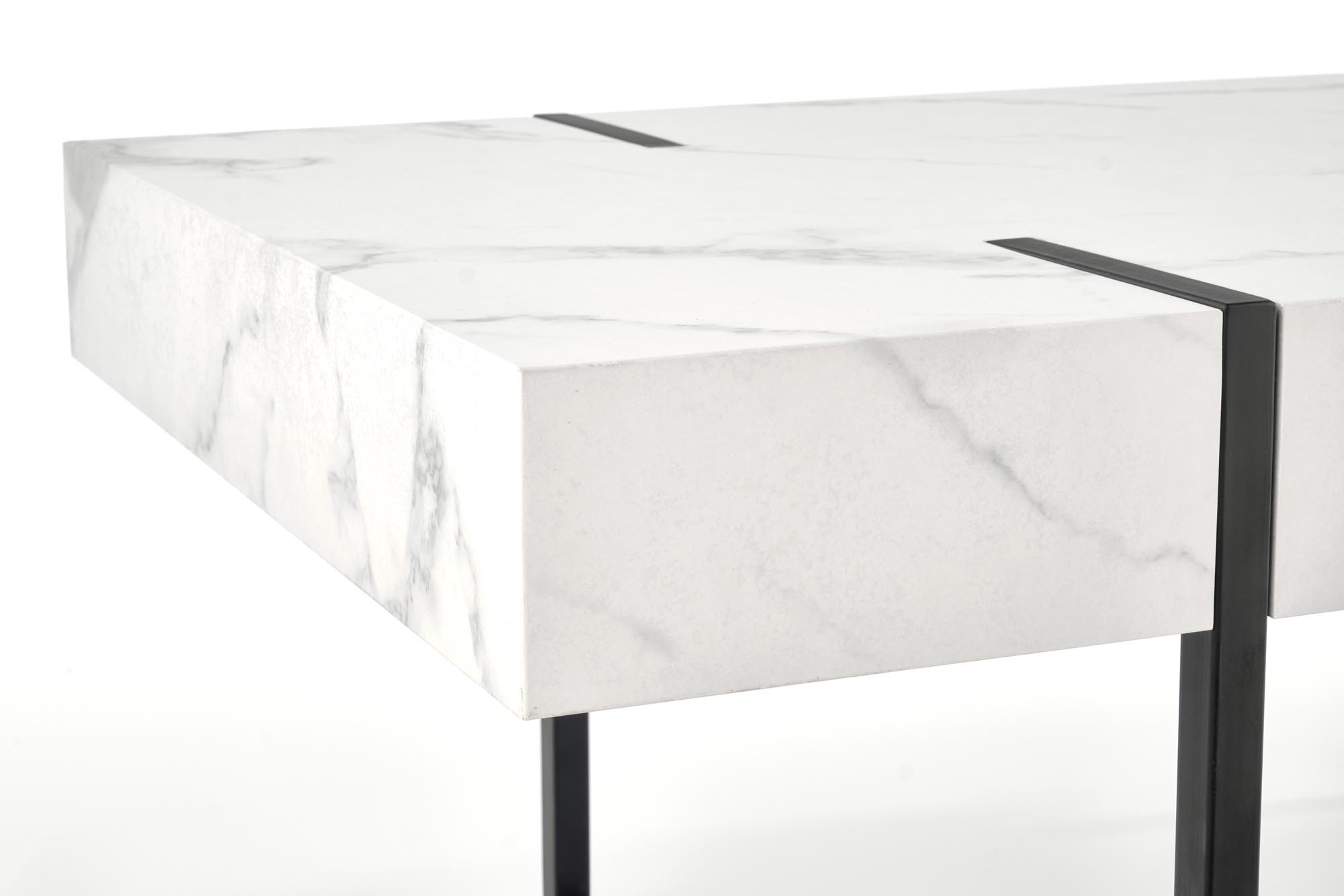 BLANCA kávézóasztal - fehér márvány - fekete blanca Konferenční stolek Bílý mramor - Fekete