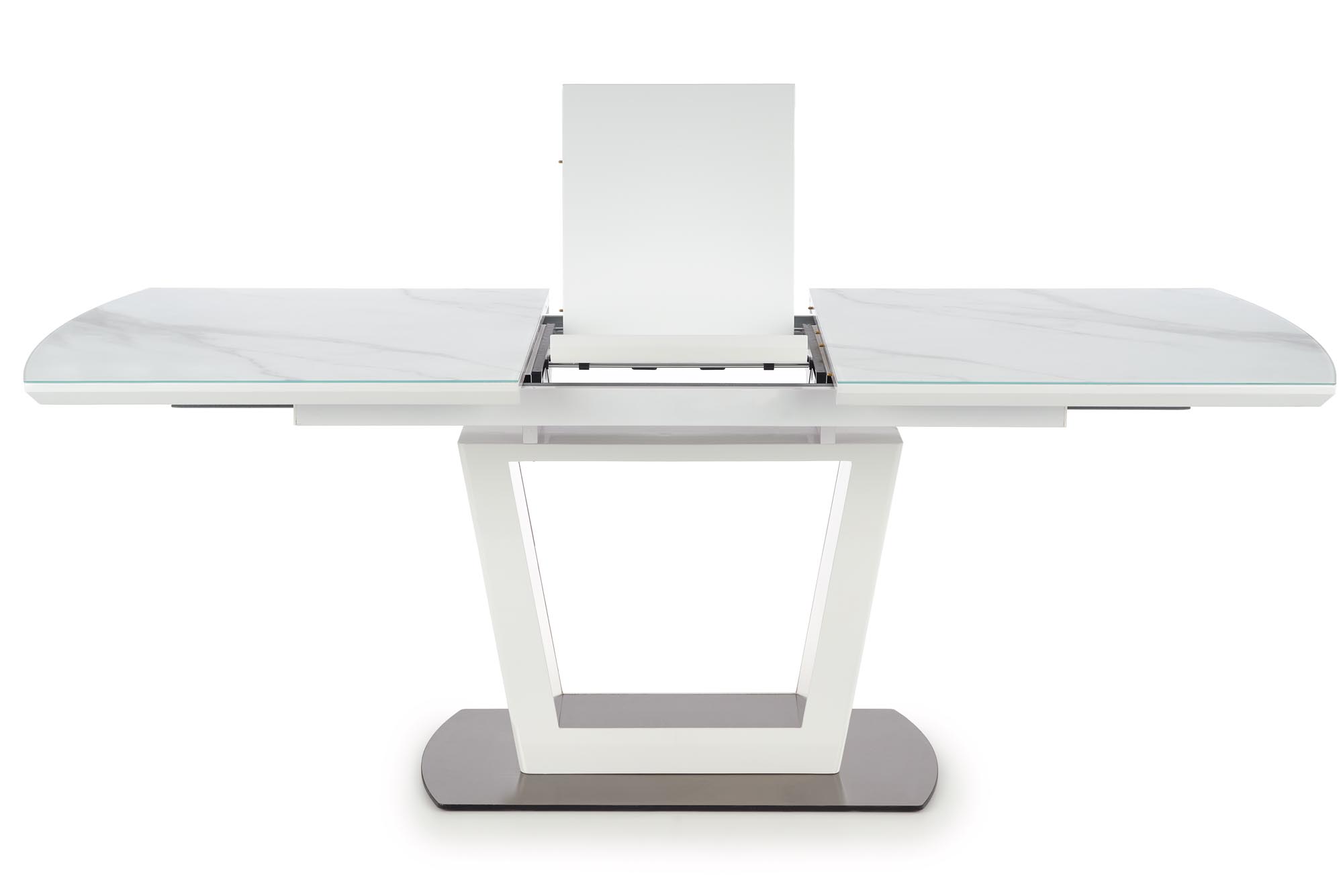 BLANCO asztal - asztallap - fehér márvány / fehér, láb - fehér blanco stůl rozkládací Deska - Bílý mramor / Bílý, noha - Bílý
