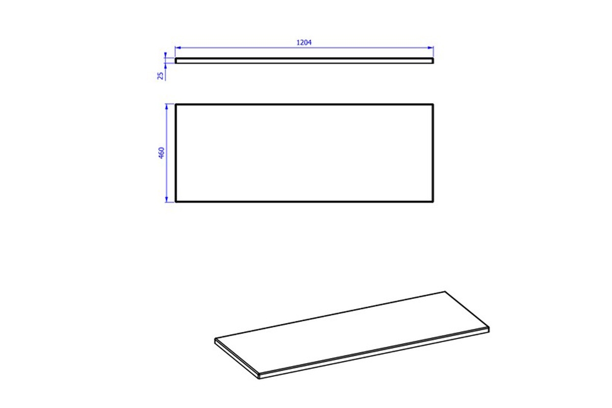 Koupelnová deska Monako Oak 893 120 cm - dub Hamilton Deska do koupelny 120 cm Monako Oak 893 - Dub Hamilton