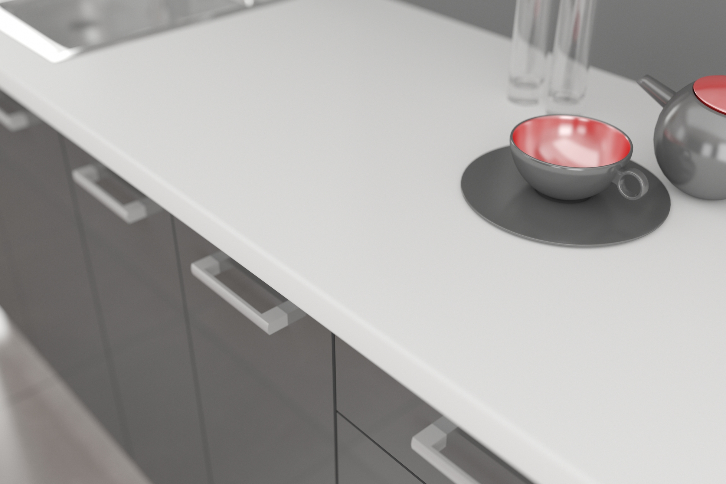 Kuchyňská deska Nábytek Bogart 2,8 cm - bílá Deska kuchenny Nábytek Bogart 2,8cm - bílá