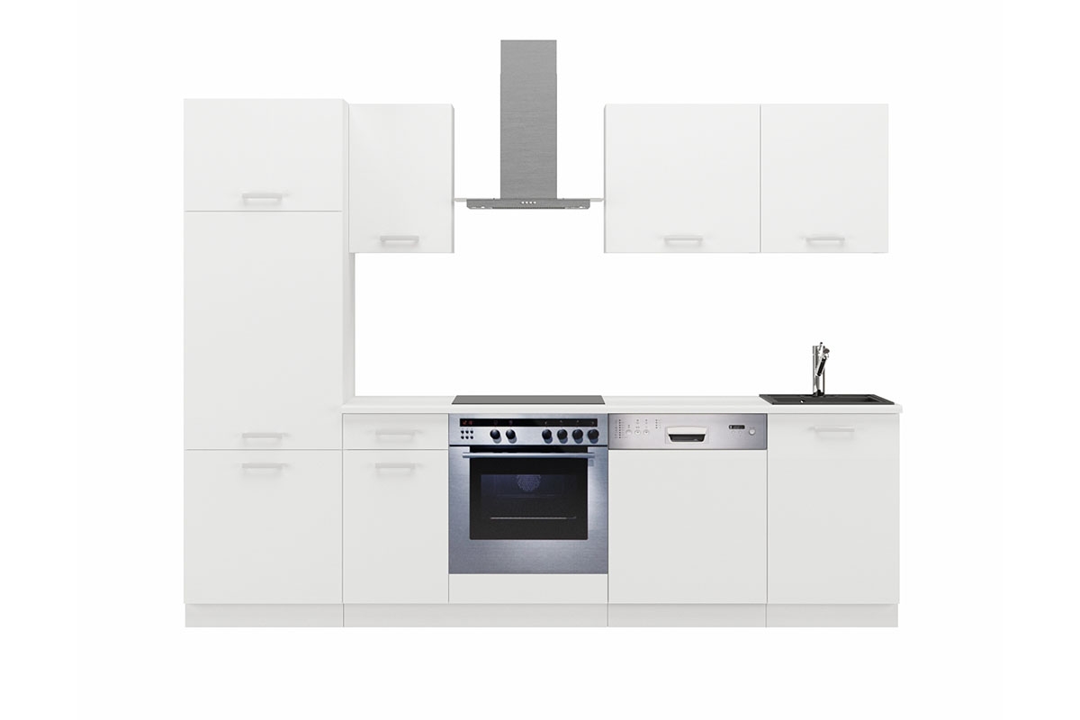 Kuchynská linka Otin 2,7 m - Biela/Biela Komplet kuchyňského nábytku Otin 2,7 m - Biela/Biela