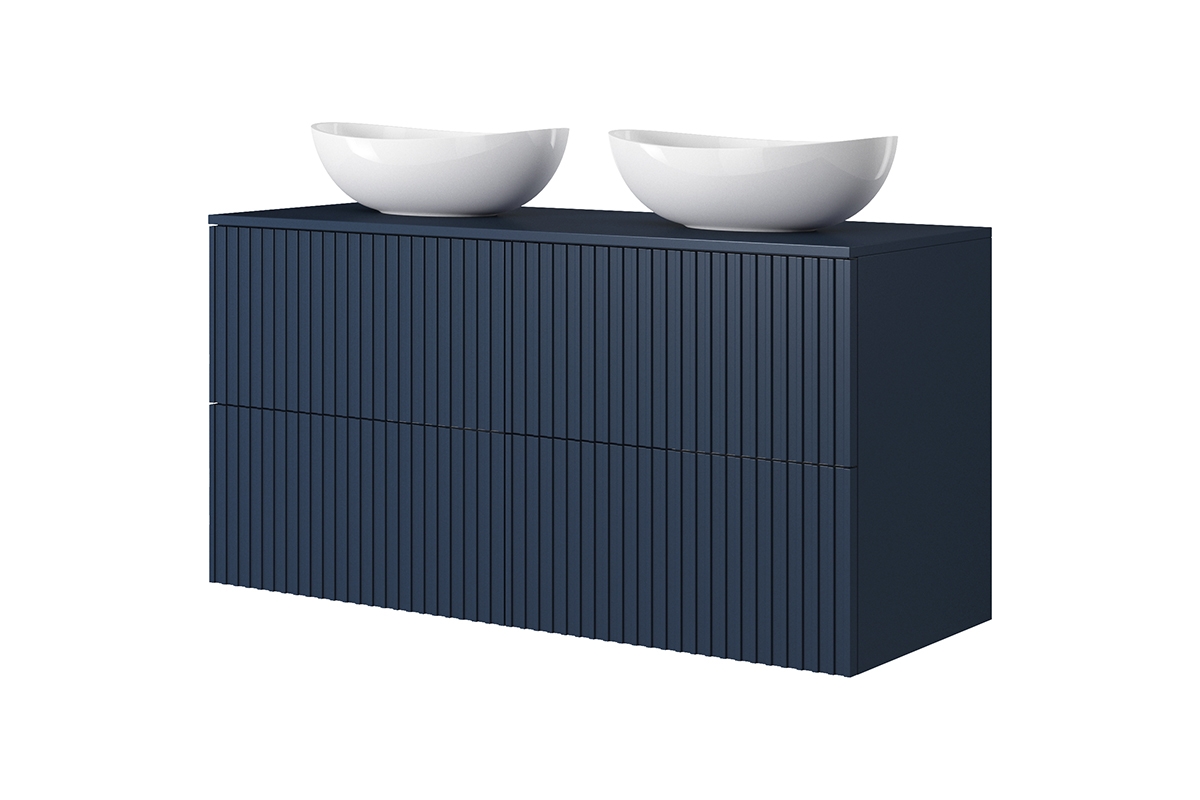 Koupelnová deska Nicole 120 cm - námořnická modrá Deska Nicole 120 cm - Námořnická modrá MDF - z umywalkami nablatowymi a skříňkami wiszacymi Námořnická modrá