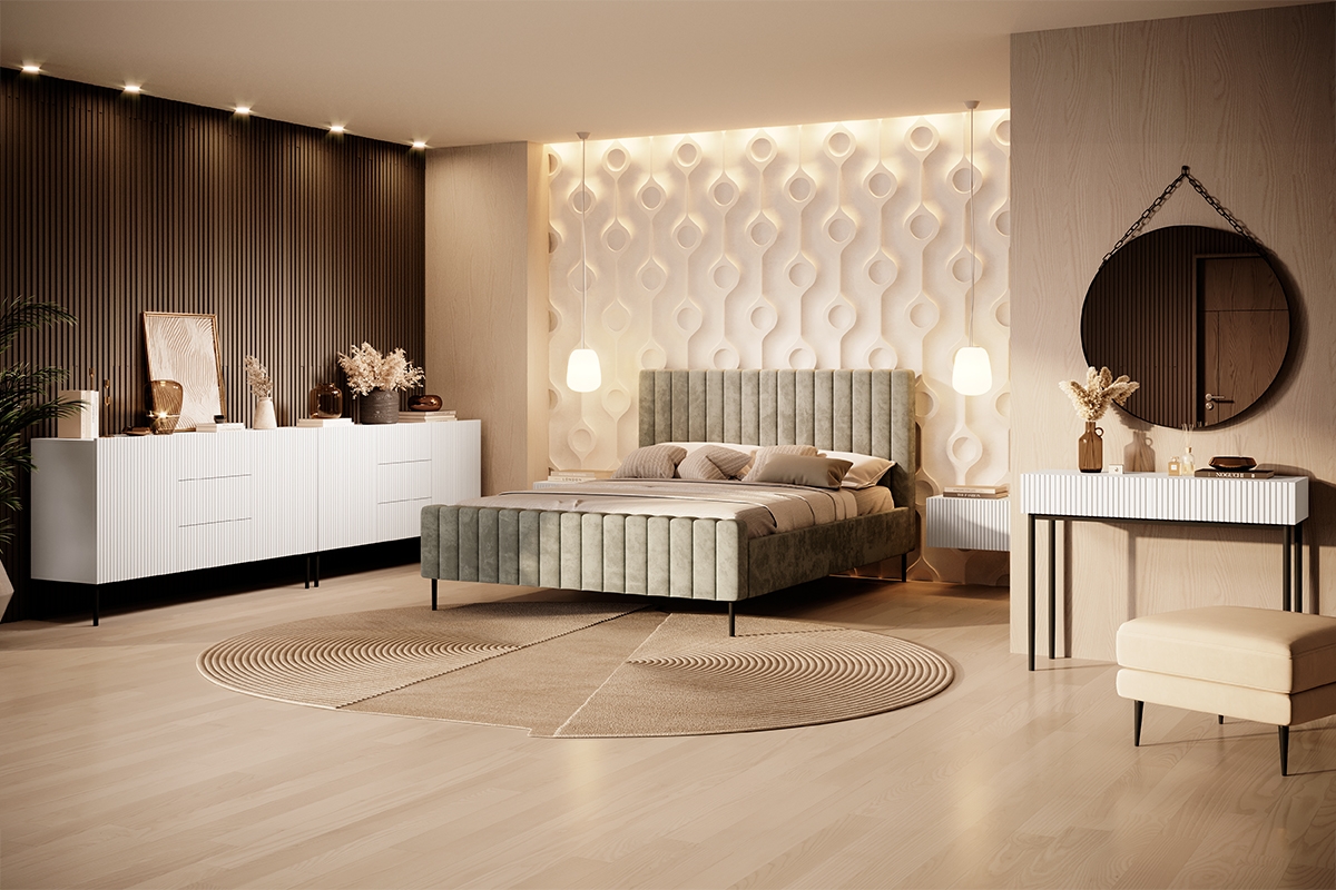 Sada závěsných nočních stolků Nicole 46 cm - bílá Noční stolek pro ložnice