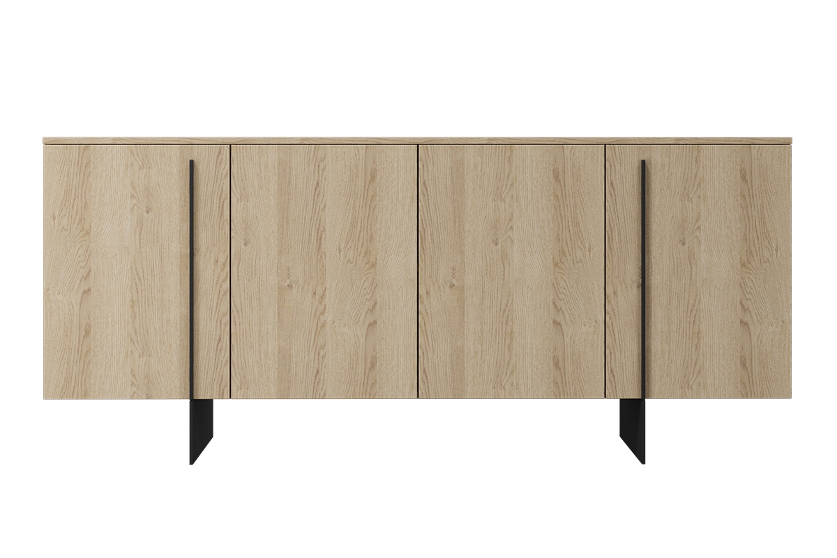 Komoda Larena 200 cm - dub piškotový / černé nožky Komoda na czarnych nogach