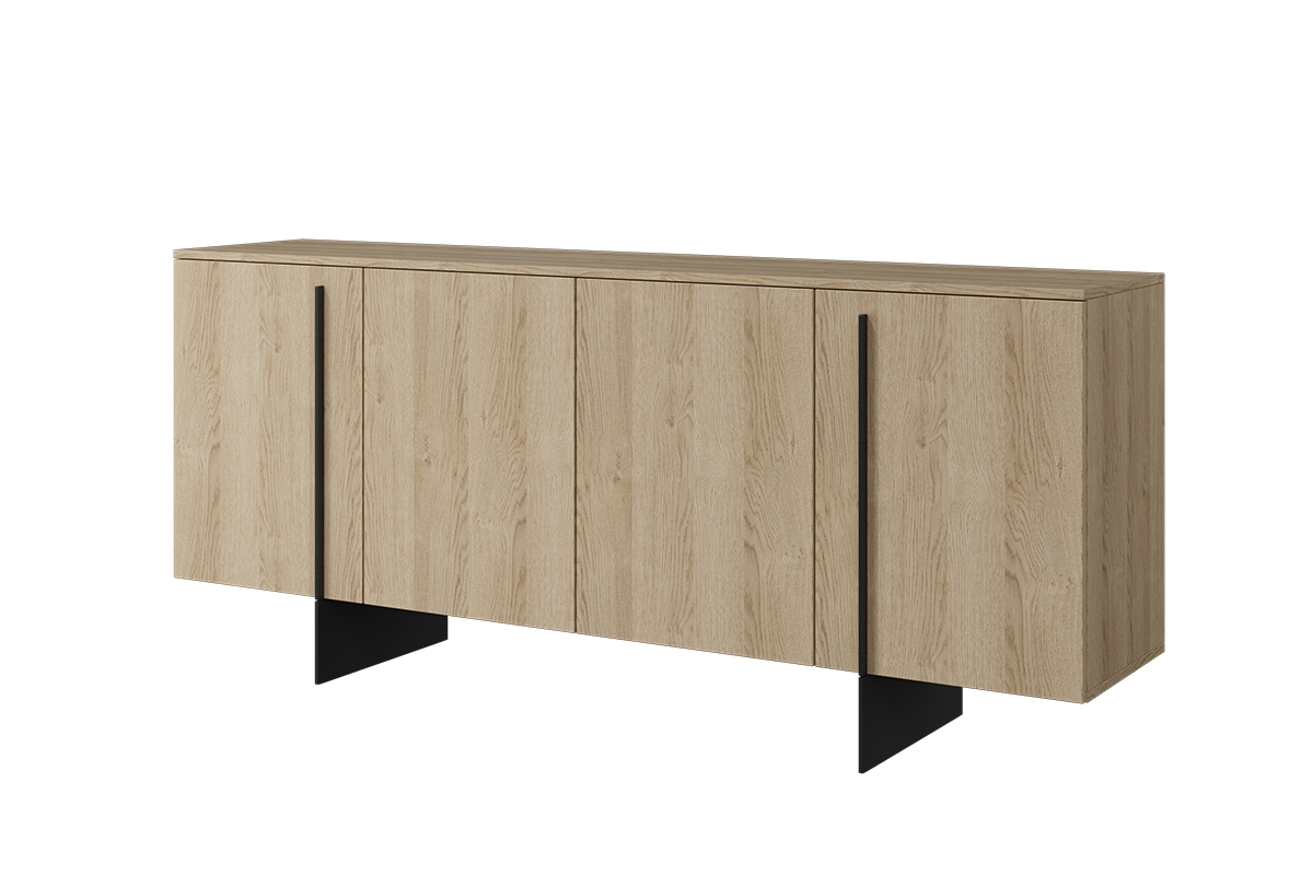 Komoda Larena 200 cm - dub piškotový / černé nožky Komoda