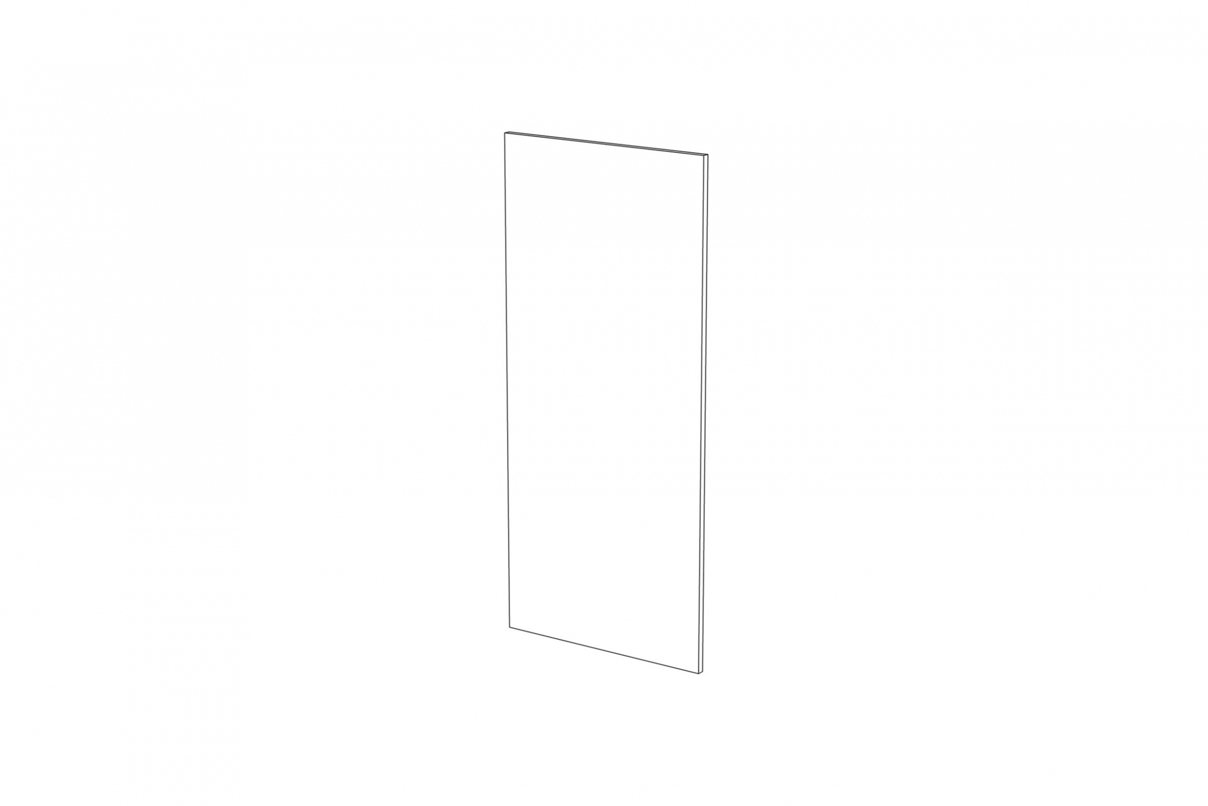 Boční panel Ilandia 128x58 cm pro vestavbu lednice - bílý mat Bok nakladany Ilandia 128x58cm do zabudowy lodowki - bílý mat