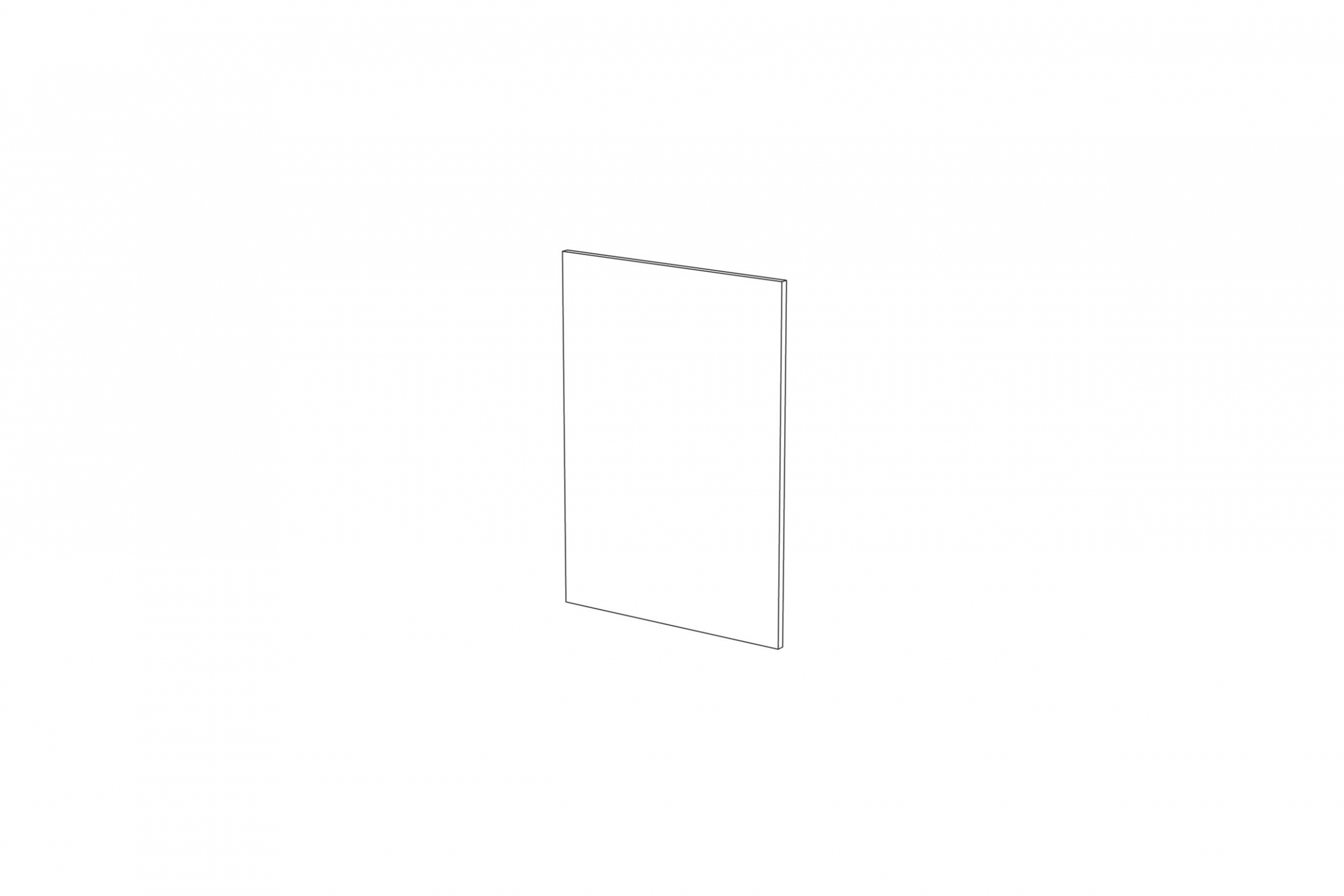 Boční panel Ilandia 82x58 cm pro spodní skříňky - bílý mat Bok nakladany Ilandia 82x58cm do skříňky dolnych - bílý mat