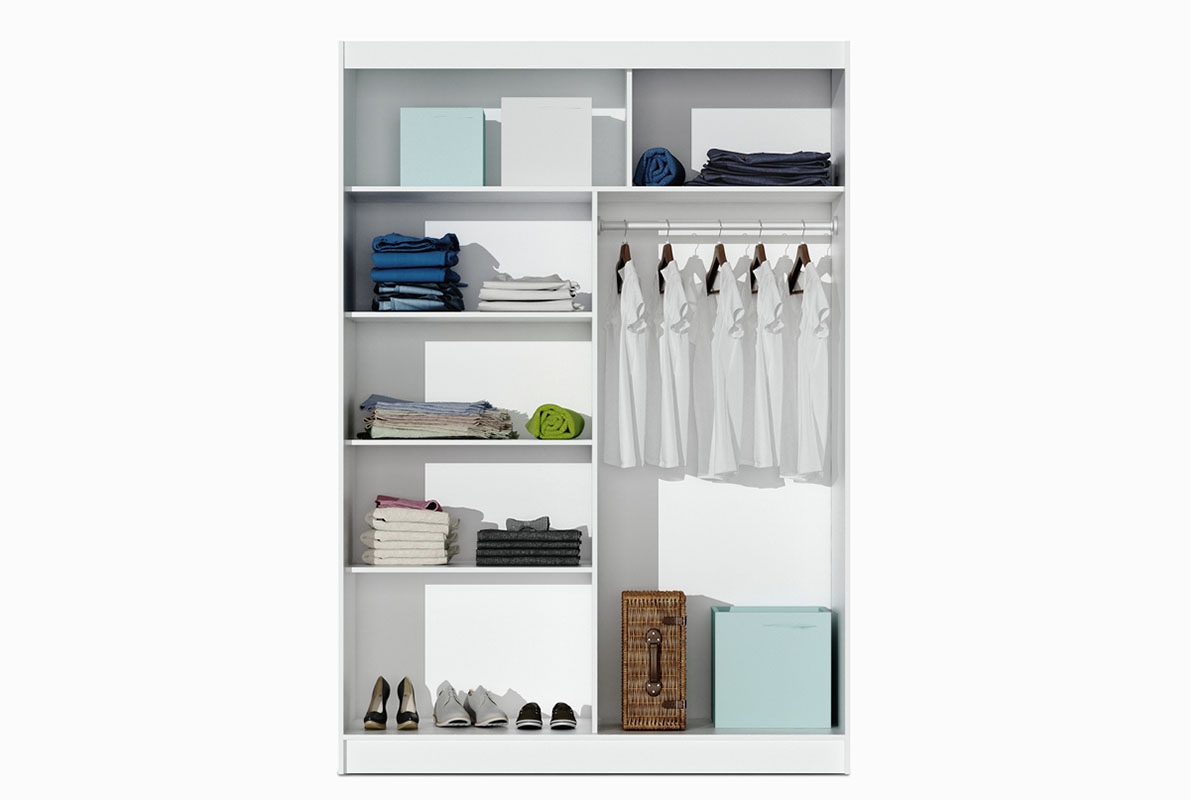 Skříň Brandon 150 cm - černý lesk skříň Brandon 150 cm wnetrze