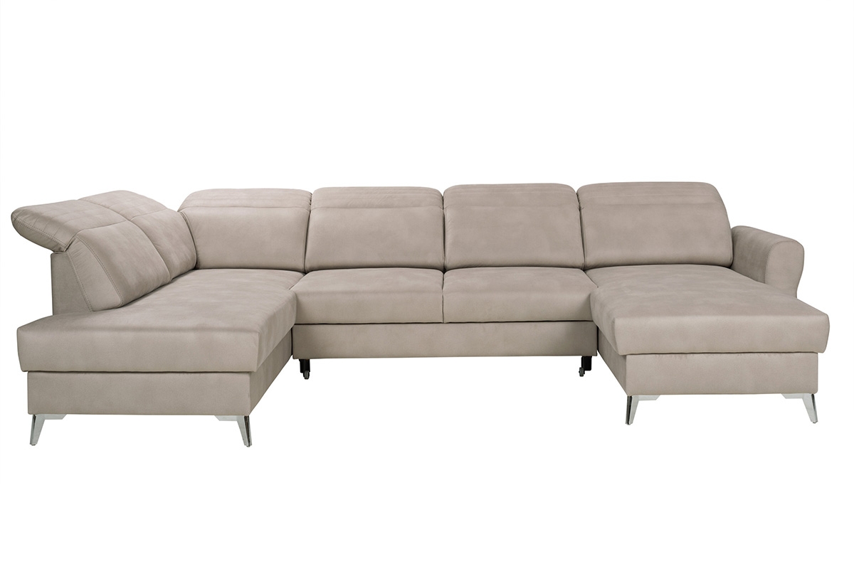 Rozkládací rohová sedací souprava Calabria I na kovové podstavě Rohová sedací souprava s funkcí spaní Calabria I na kovové podstavě  - předek