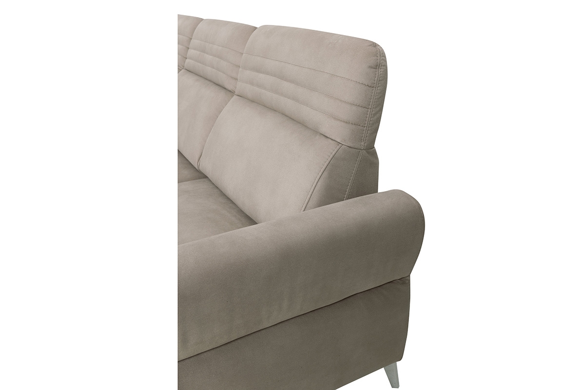 Rozkládací rohová sedací souprava Calabria I na kovové podstavě Rohová sedací souprava s funkcí spaní Calabria I na kovové podstavě  - nastavitelné oparcie