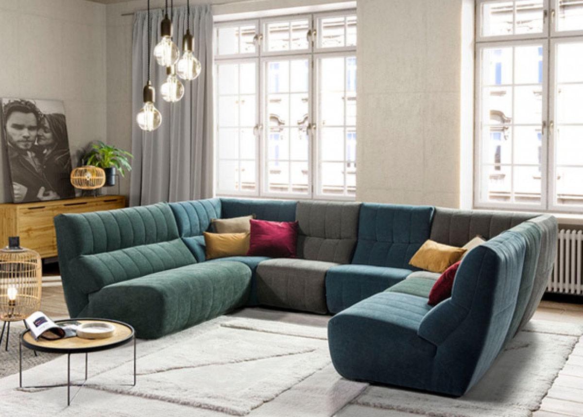 Rohová sedacia súprava modulový U Camaro s elektrickou funkciou relax Rohová sedacia súprava modulowy U Camaro z elektryczna funkcja relaks 