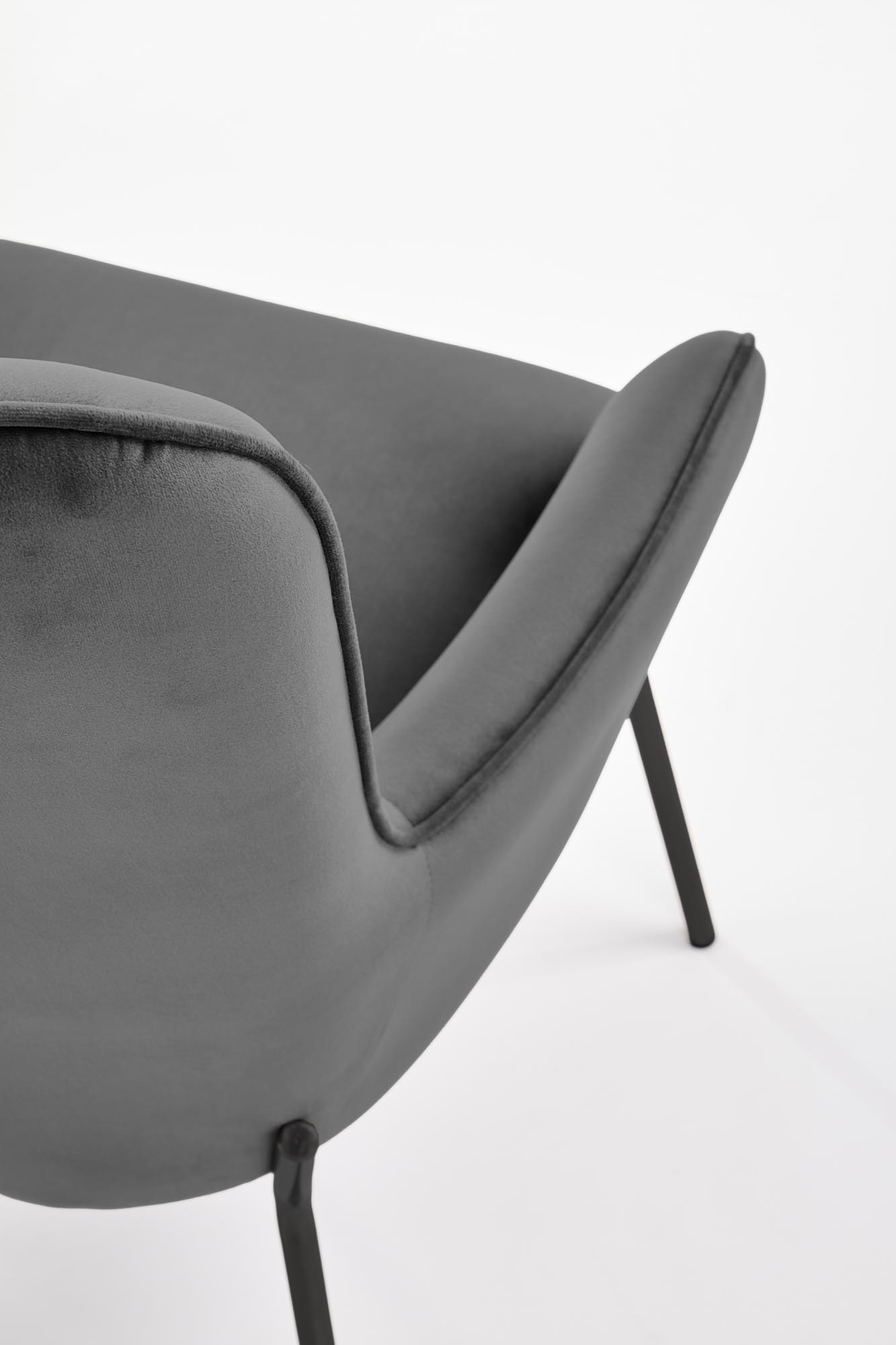 Kreslo CASTEL - čierna / svetlosivá castel Kreslo odpočinkové Čierny / svetlý popol