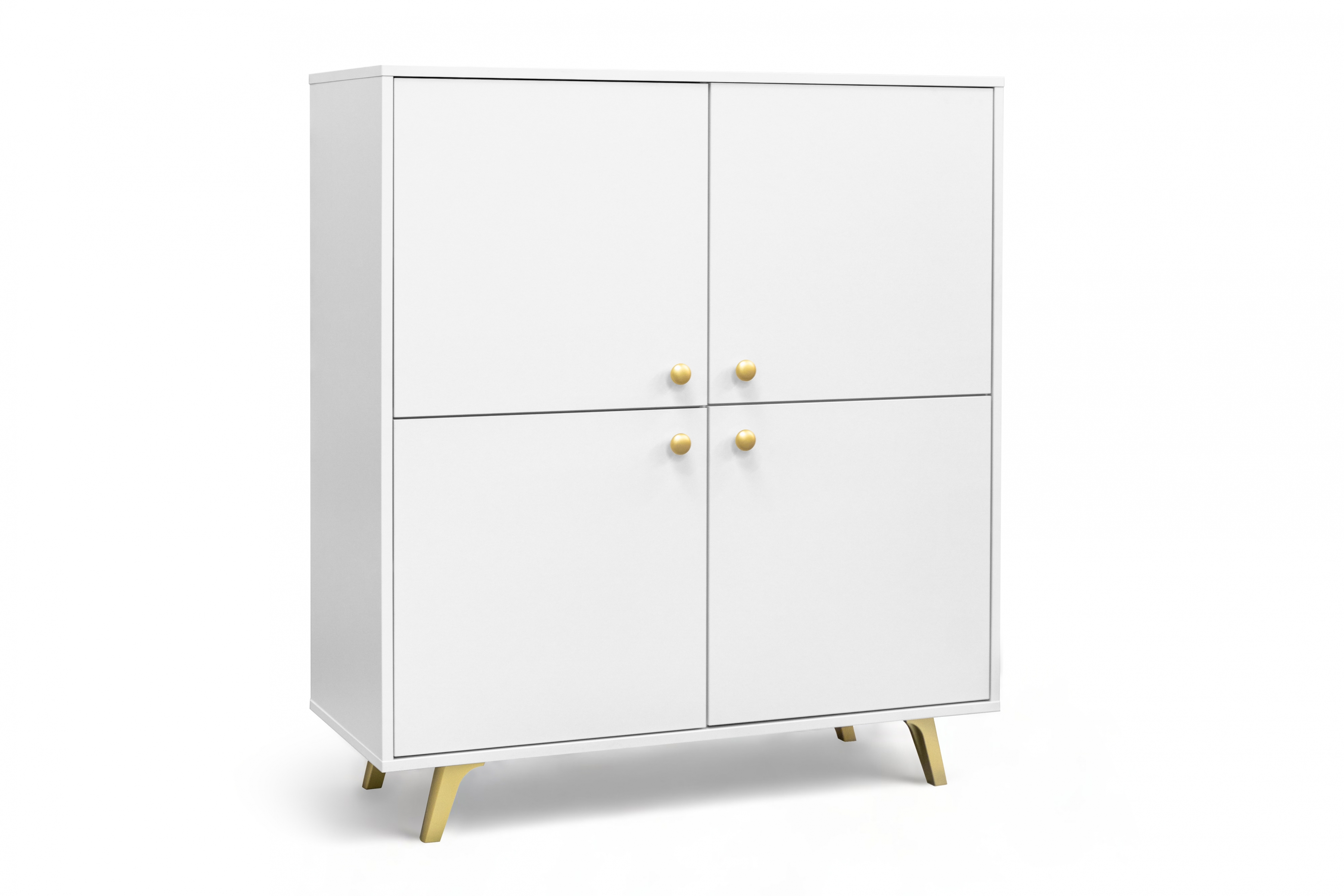 Komoda Siena D4 100 cm - Biela štvordverová Komoda Siena D4 100 cm - Biela