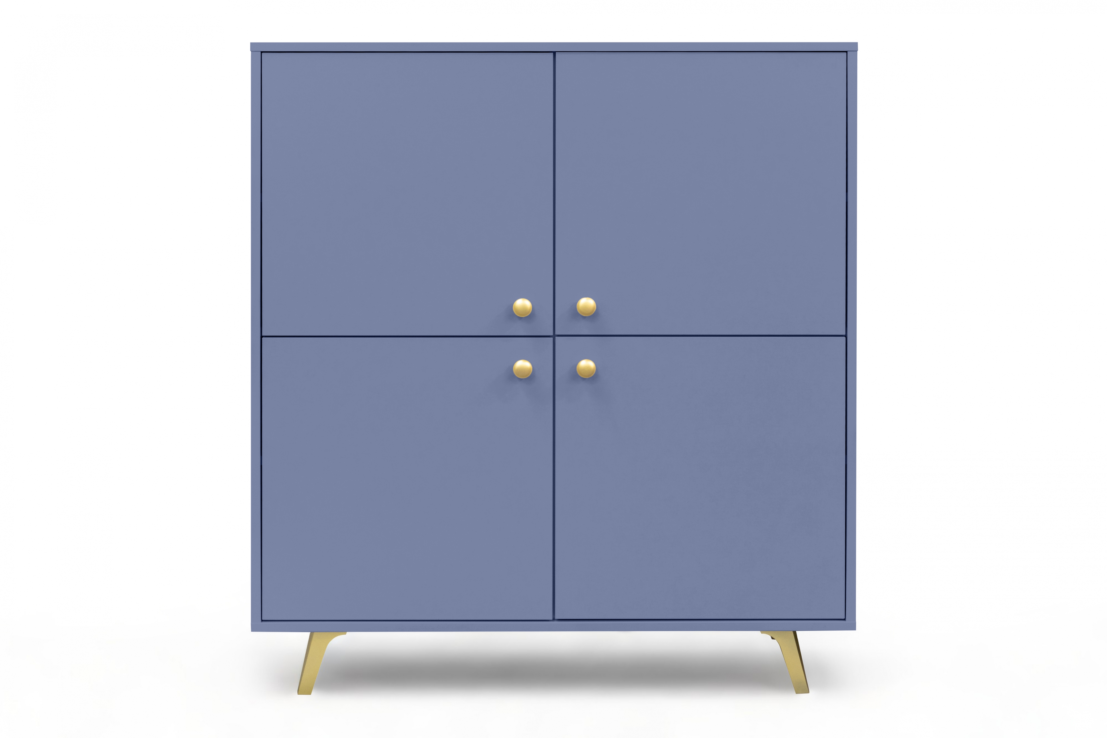 Komoda Siena D4 100 cm - tlumená modrá čtyřdveřová Komoda Siena D4 100 cm - tlumená modrá