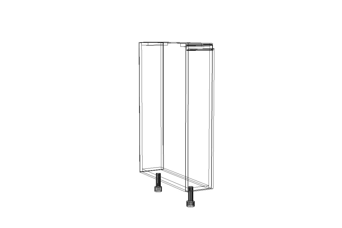 Spodní kuchyňská skříňka Lamja D15 s košem cargo Lamja D15 CARGO - szkic Skříňky