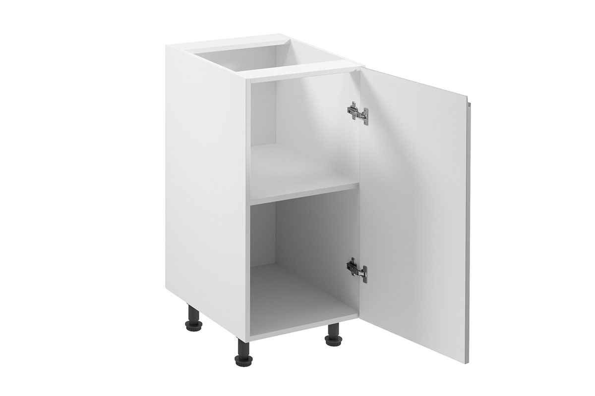 Dolní kuchyňská skříňka Aspen D40 jednodveřová – šedý lesk Skříňka kuchyňská spodní jednodveřová Aspen D40 - wnetrze