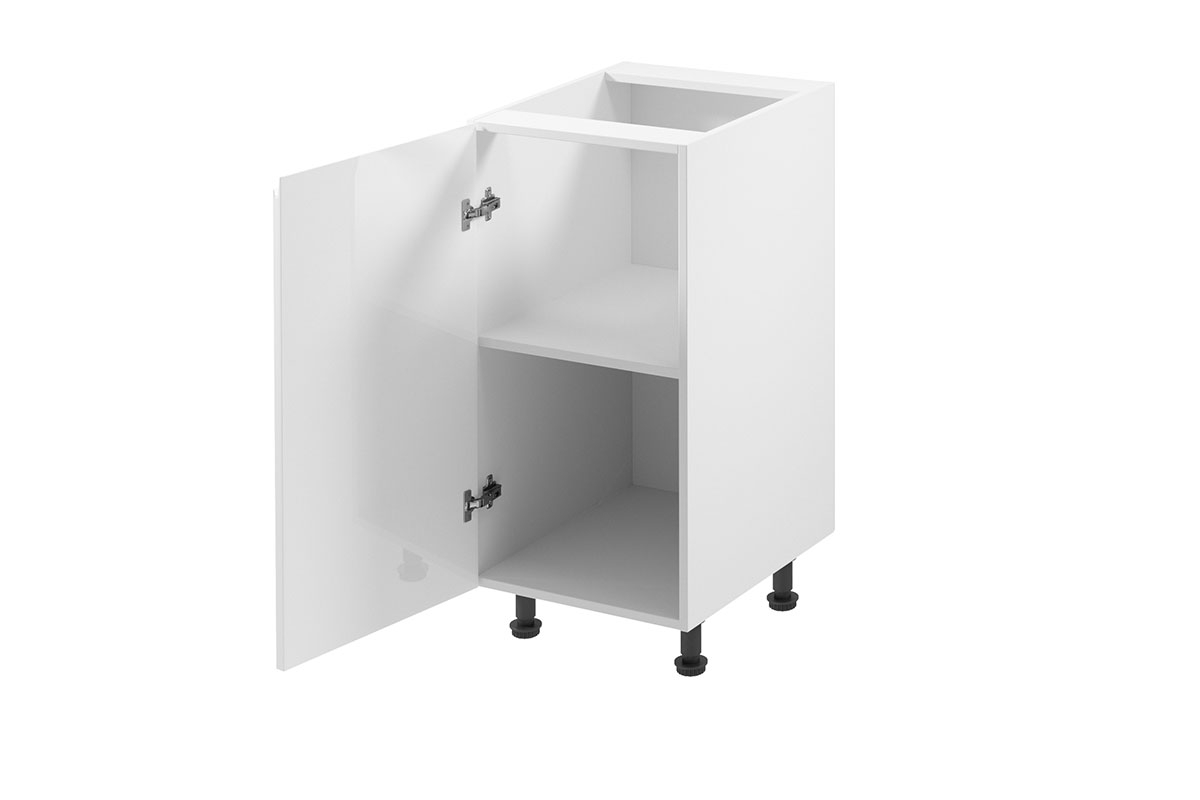Spodní kuchyňská skříňka Aspen D40 jednodveřová – bílý lesk skříňka kuchyňská spodní jednodveřová Aspen D40 - wnetrze