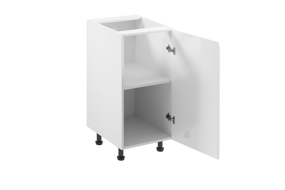 Spodní kuchyňská skříňka Aspen D40 jednodveřová – bílý lesk Skříňka kuchyňská spodní jednodveřová Aspen D40 - wnetrze