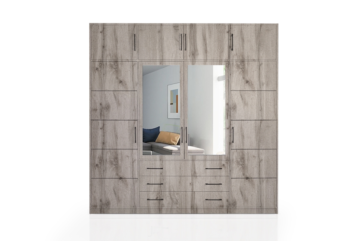 Kombinovaná skriňa Bali 240 cm s nadstavcom - dub wellington Skriňa z nadstawka D4 240 cm