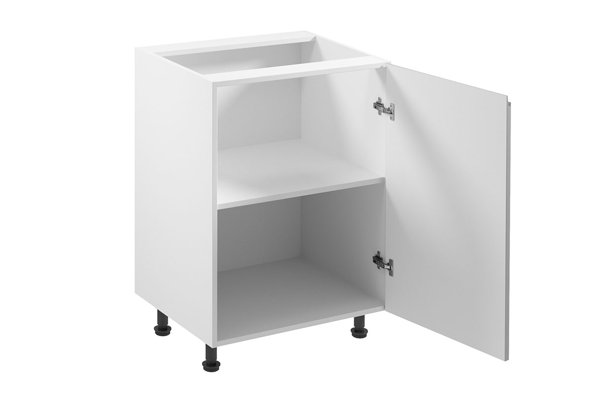 Dolní kuchyňská skříňka Aspen D60 jednodveřová – šedý lesk Skříňka kuchyňská spodní jednodveřová Aspen D60 P/L - wnetrze