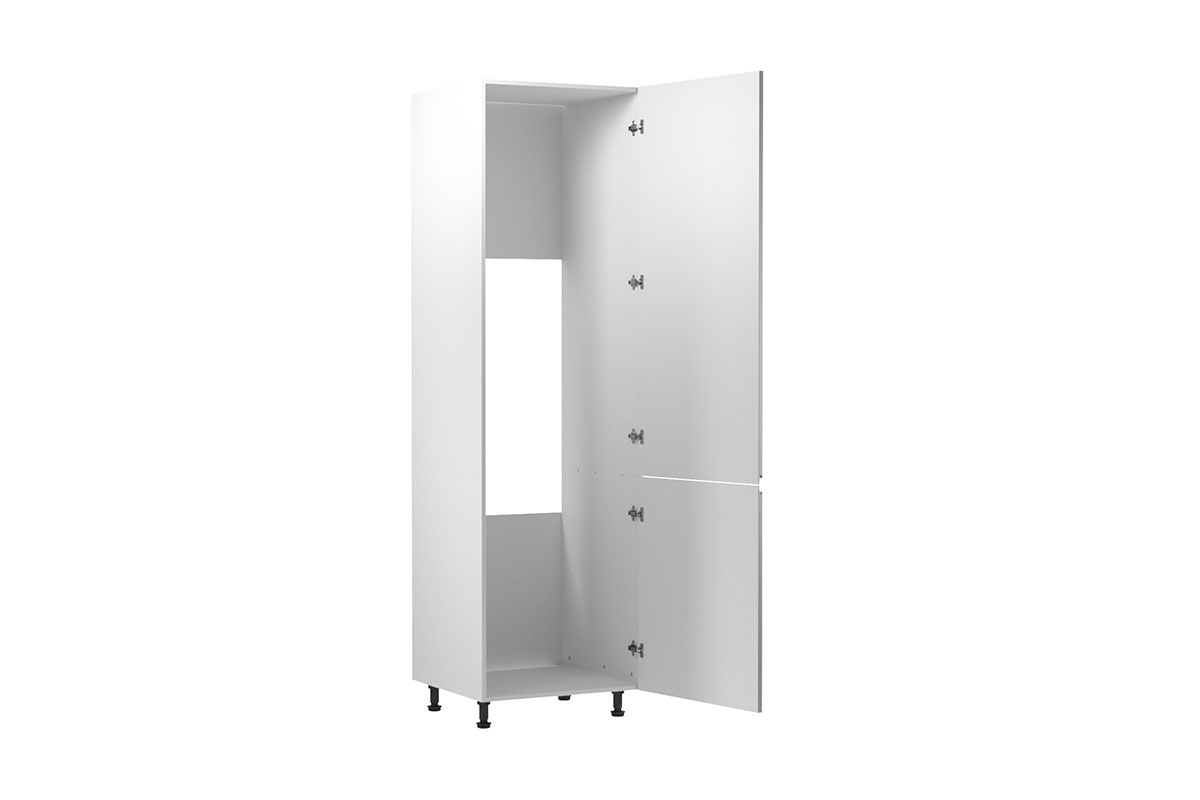 Kuchyňský sloupek Aspen D60ZL pro vestavbu lednice – šedý lesk Skříňka regál do zabudowy lodowki Aspen D60ZL - wnetrze