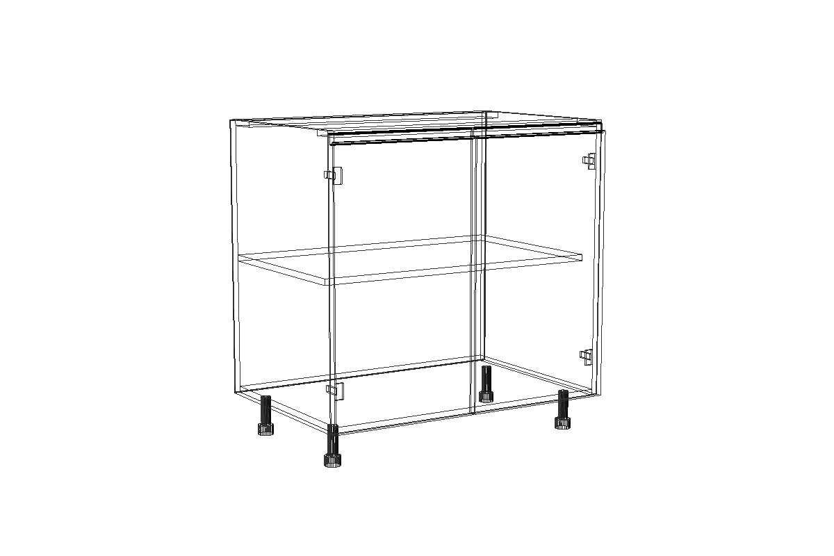 Spodní kuchyňská skříňka Lamja D8 dvoudveřová Lamja D3 - szkic Skříňky