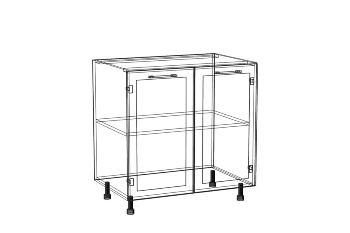 Spodní kuchyňská skříňka Navia D80 dvoudveřová Navia D80 - wnetrze Skříňky