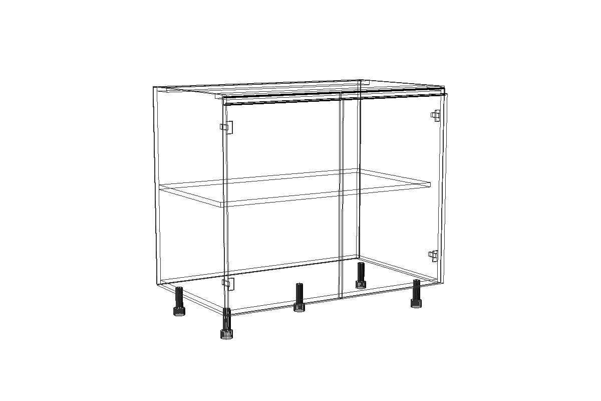 Spodní kuchyňská skříňka Lamja D9 dvoudveřová Lamja D3 - szkic Skříňky