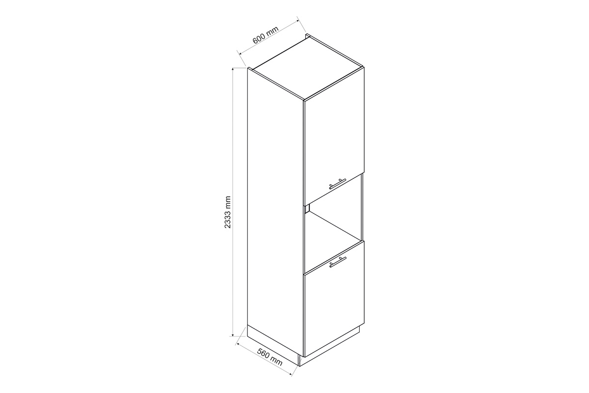 Denis D60 PK/2333 P/L - Skrinka na vstavanú rúru vysoká Skrinka Kuchynská stolkar