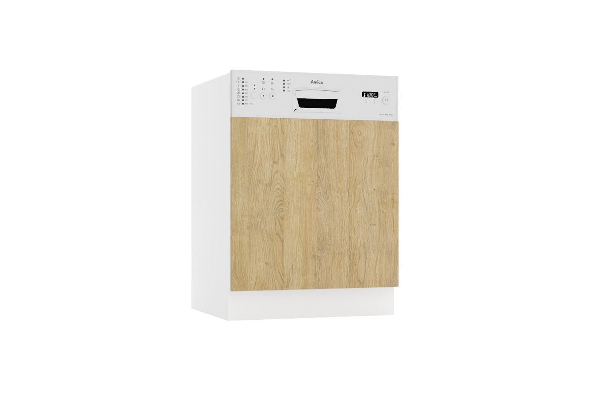 Denis Dvierka na umývačku 60 P.O. - s odkrytým panelom - Dub London Predná časť denis do umývačky