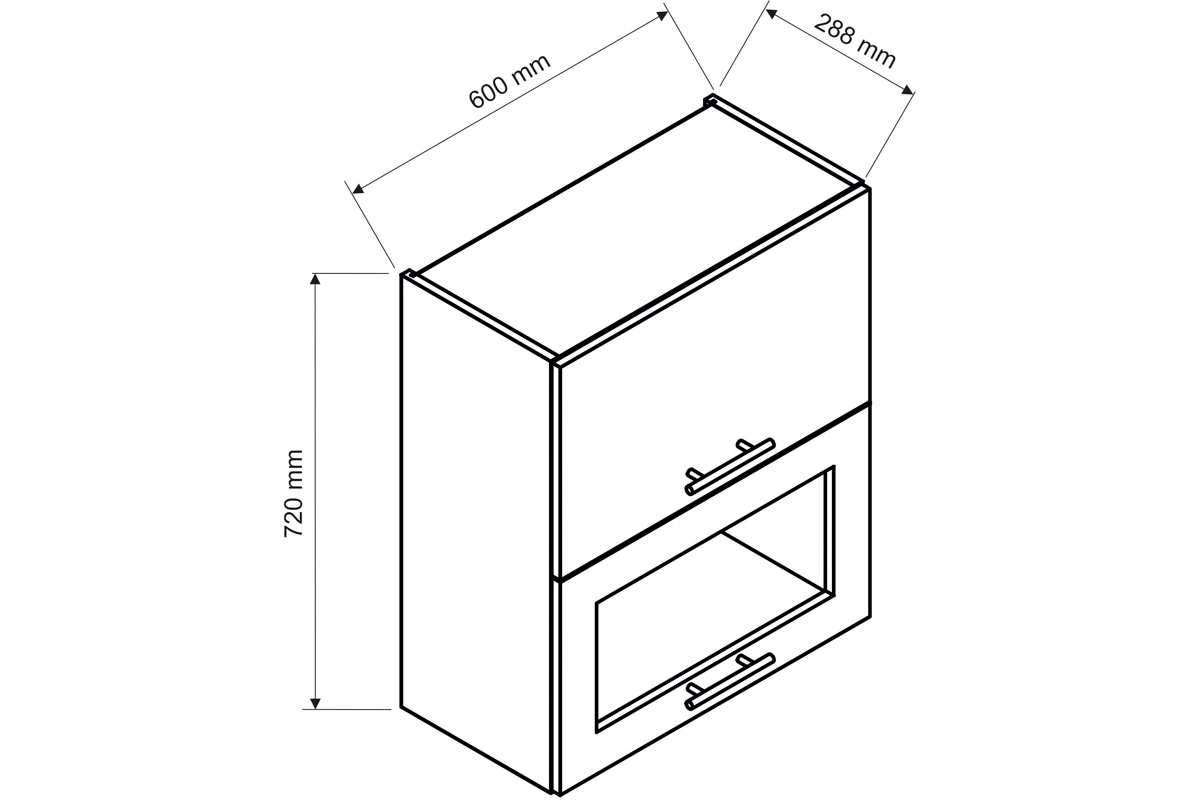 Závěsná skříňka Denis W60 GRF/2 SD s výklopnými dvířky - dub London Skříňka denis Stolkar 