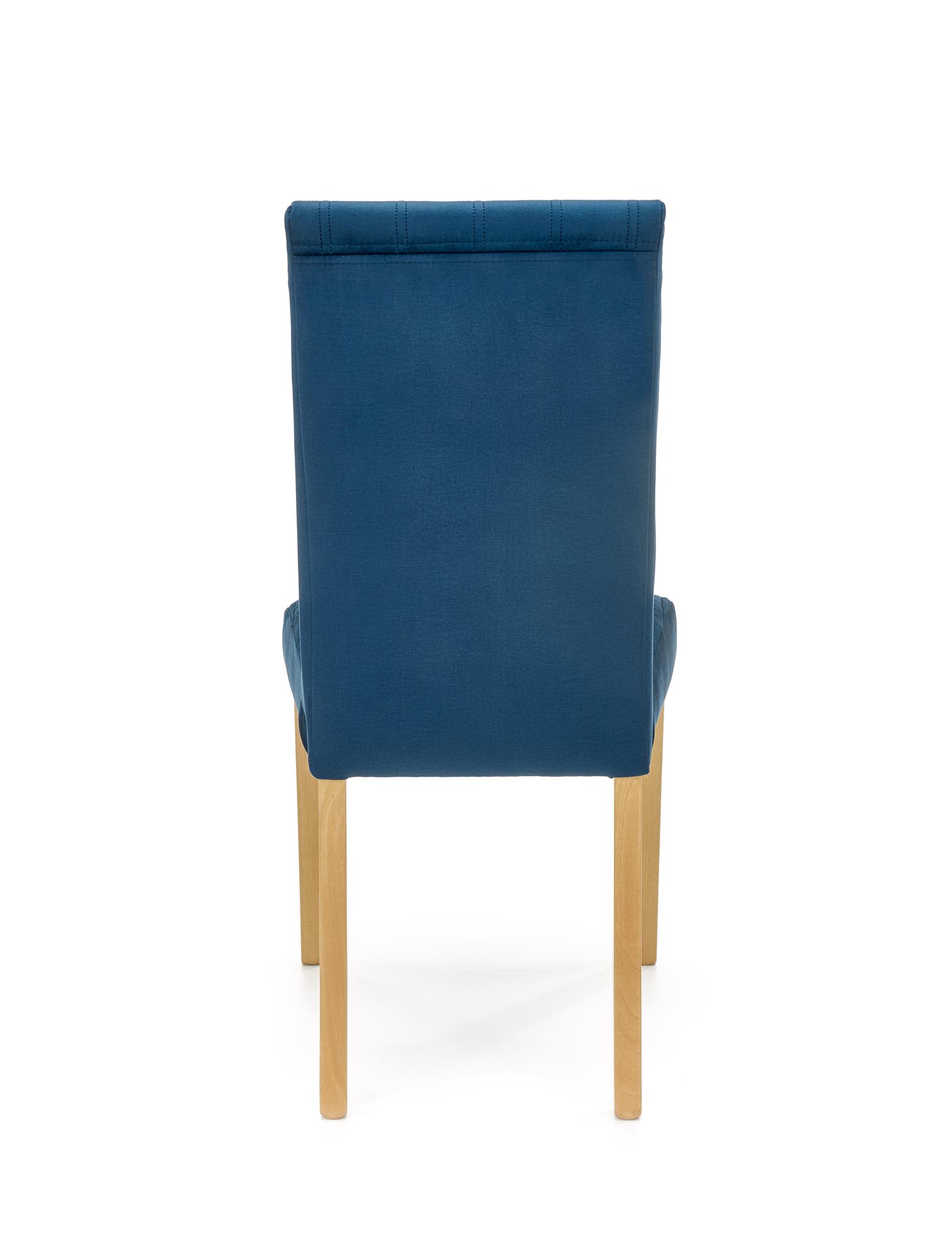 Jedálenská stolička DIEGO 3 - dub medový / tmavomodrý MONOLITH 77 diego 3 Stolička Dub medový / tap. velvet prešívaný pasy - monolith 77 (námornícka modrá)