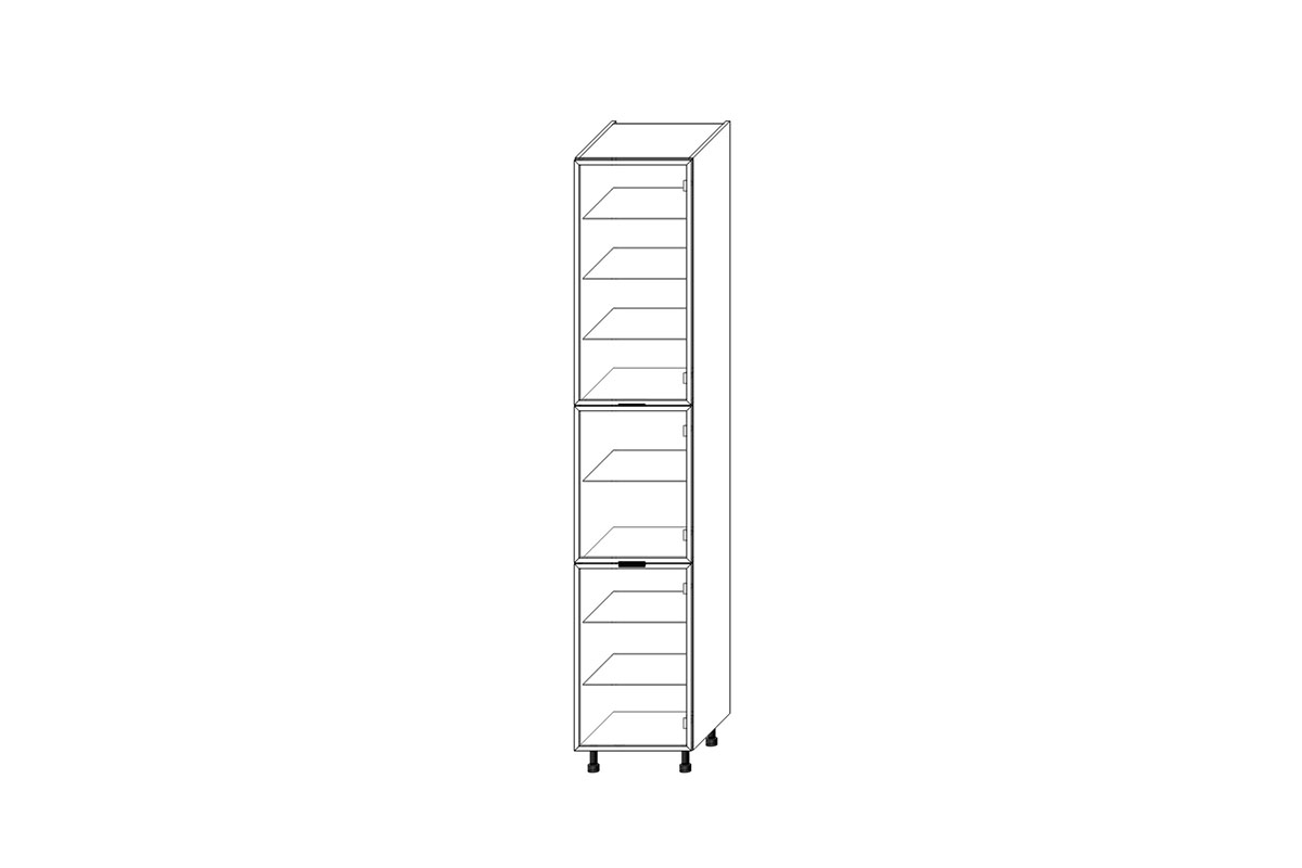 Italia SPDW 45/2357 - Presklená skrinka s rámikom čierna Italia SPDW 45/2357 - regál witrynowy z ramka czarna