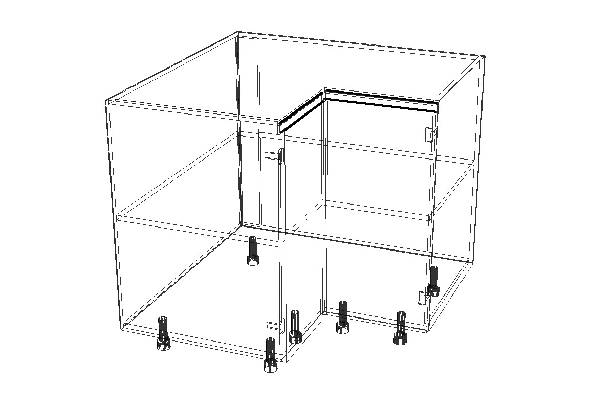 Spodní rohová kuchyňská skříňka Lamja DNPP 9 Lamja DNPP9 - szkic Skříňky