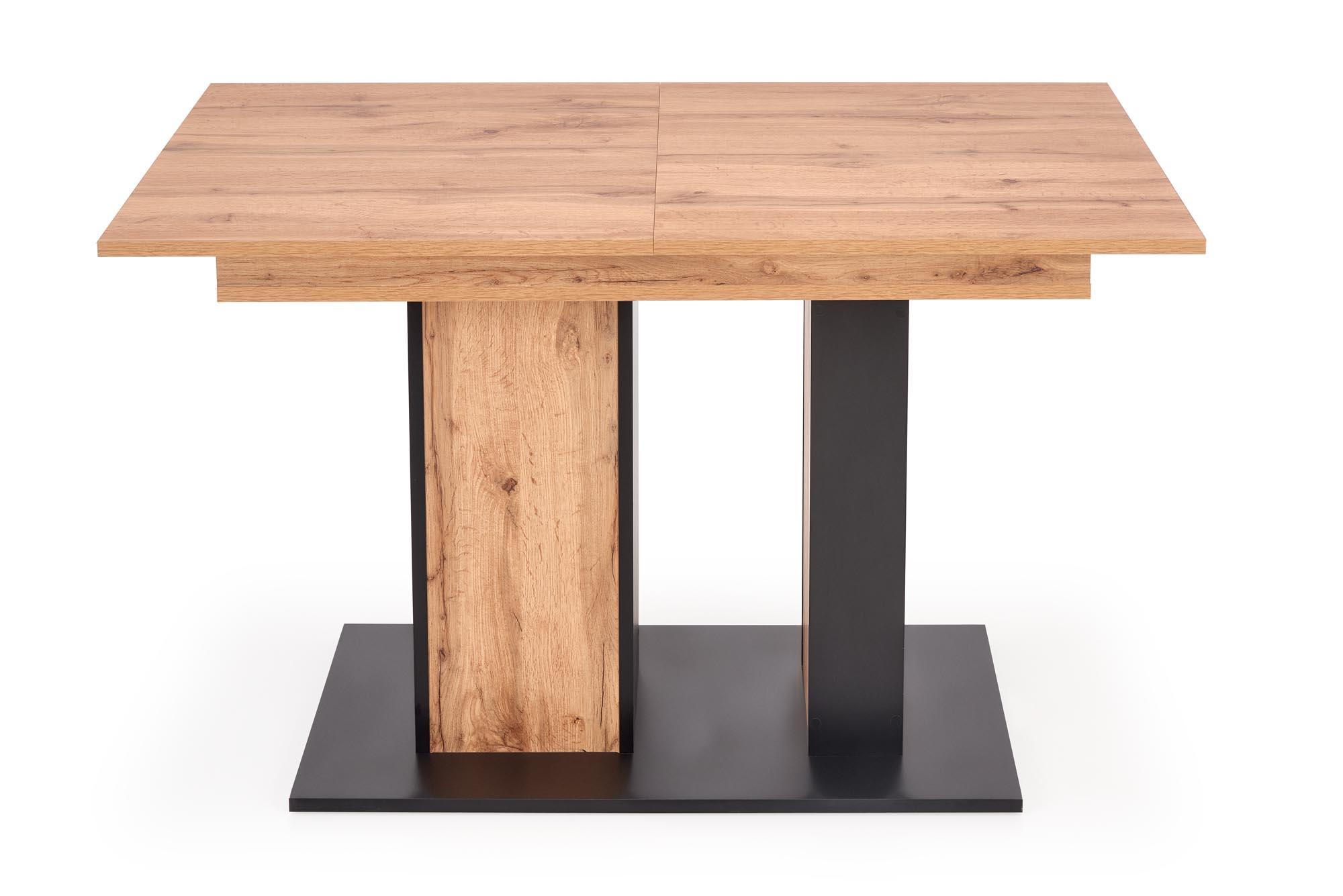 Rozkladací stôl DOLOMIT 130-170x85 cm - dub wotan / čierna dolomit Stôl rozkladany Dub wotan - Čierny