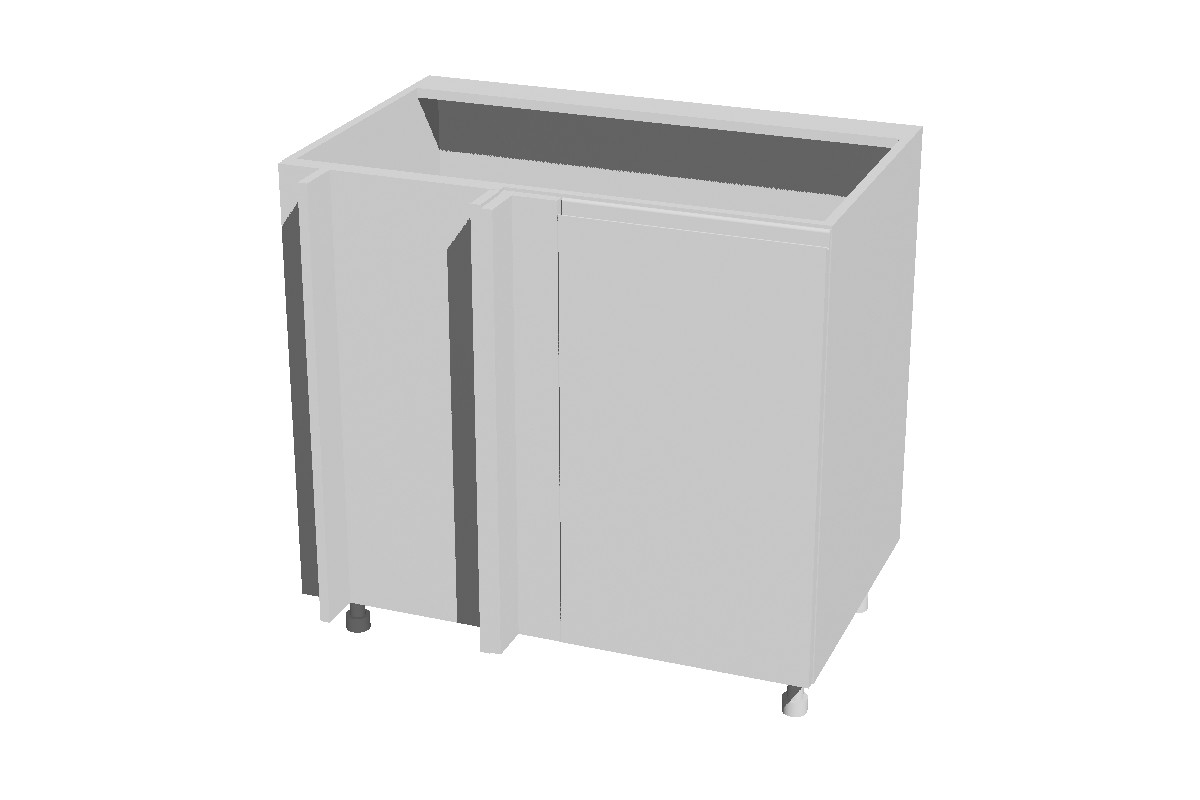 Spodní rohová kuchyňská skříňka Lamja DPPW 105/65 do kuchyňského ostrůvku - lakovaná zadní část Lamja DPPW 105/65 - Skříňka wyspowa rohová