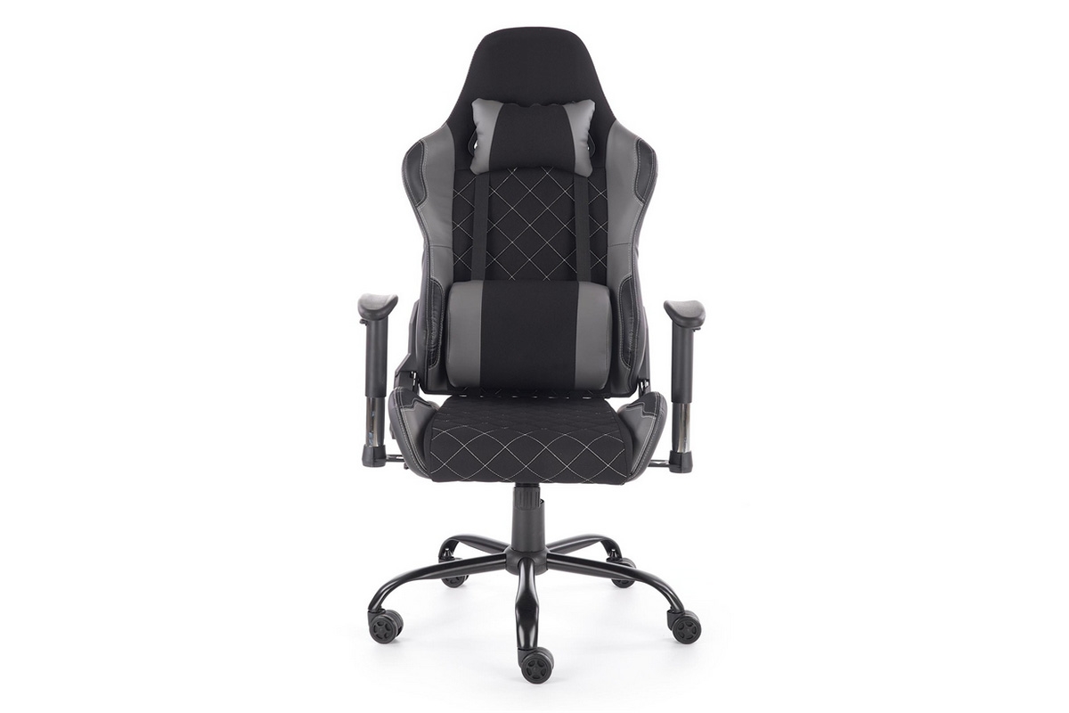 Herní křeslo Amony s područkami - černé / šedé Křeslo obrotowy