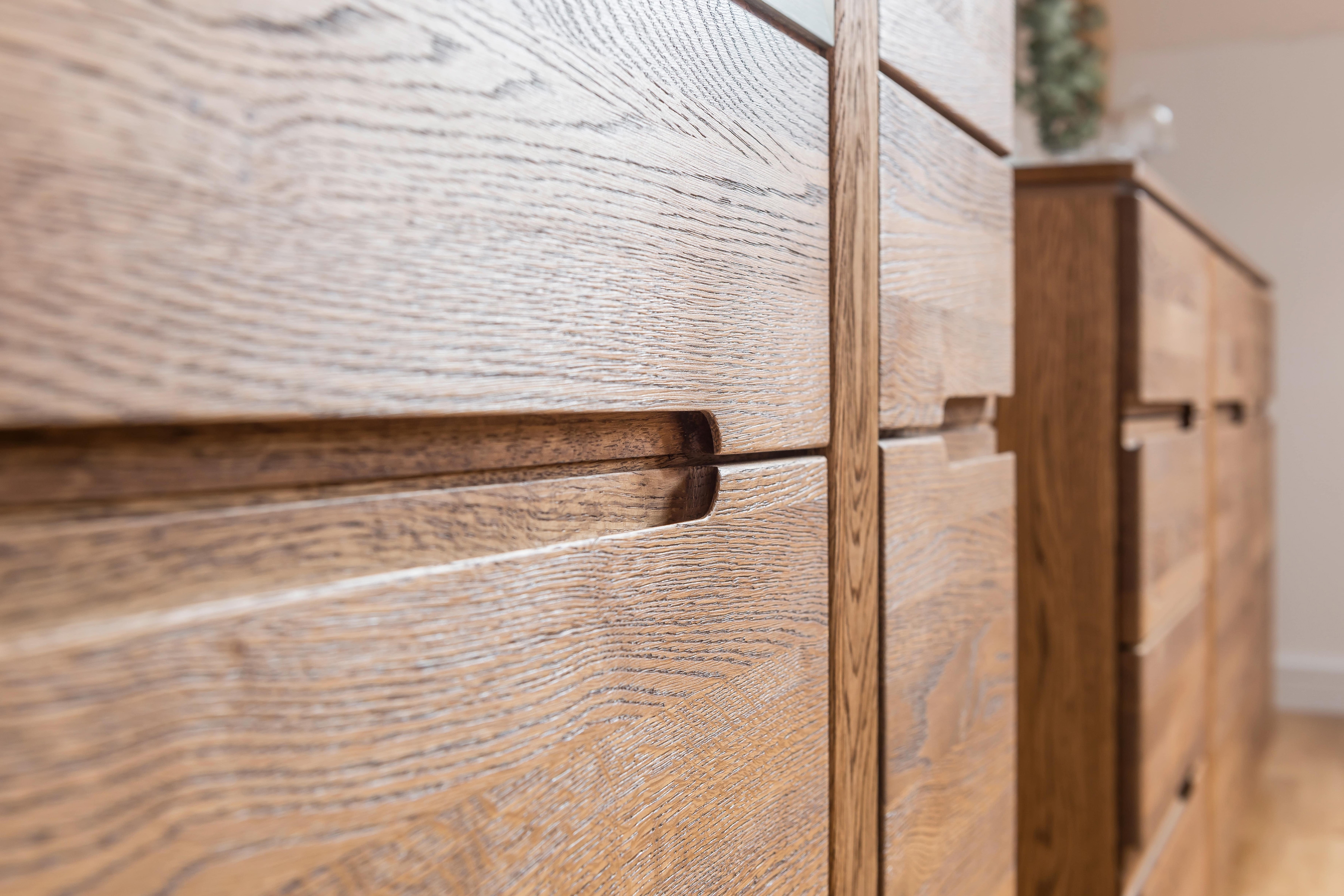 Montenegro 45 - dvojdverová komoda so 4 zásuvkami drevená Komoda Montenegro 45 so zásuvkami 163 cm - Dub rustical