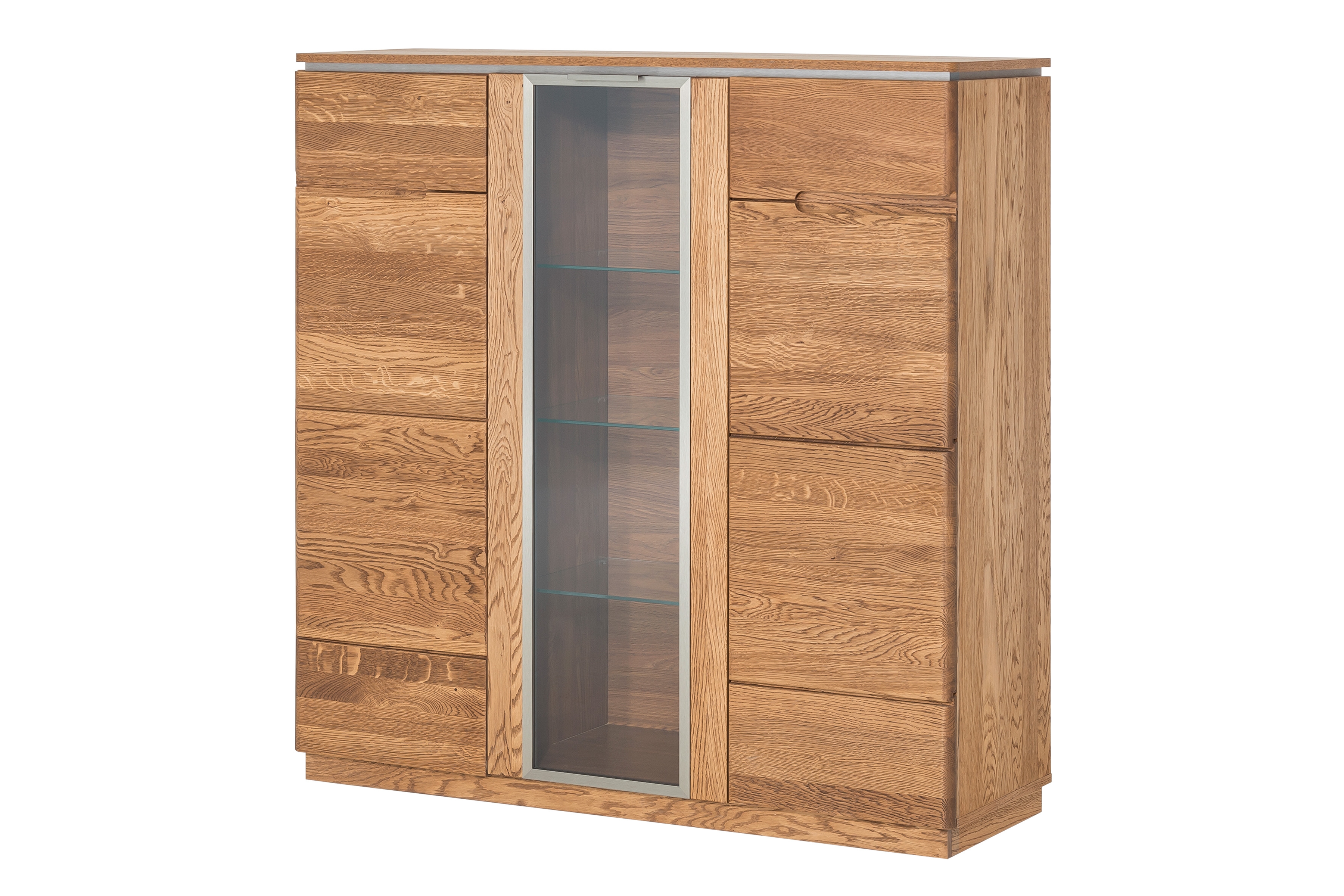 Vitrína Montenegro 48 - 120 cm - dub rustikal dřevěná Komoda Montenegro 48 třídveřová 120 cm - Dub Rustikálny